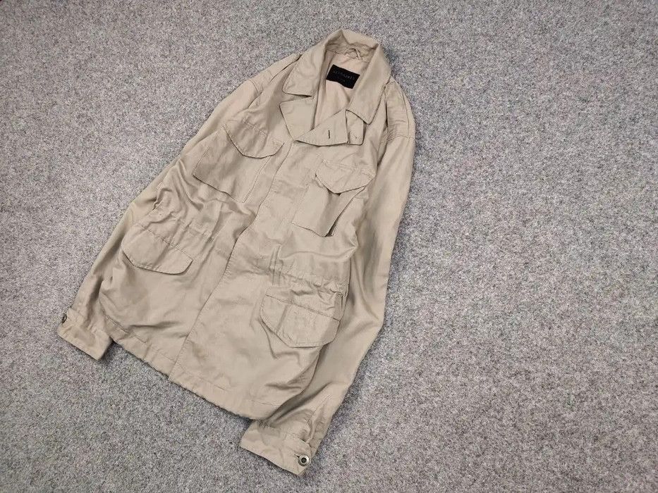 Allsaints Field Beige Multi Pocket Vulcan Jacket