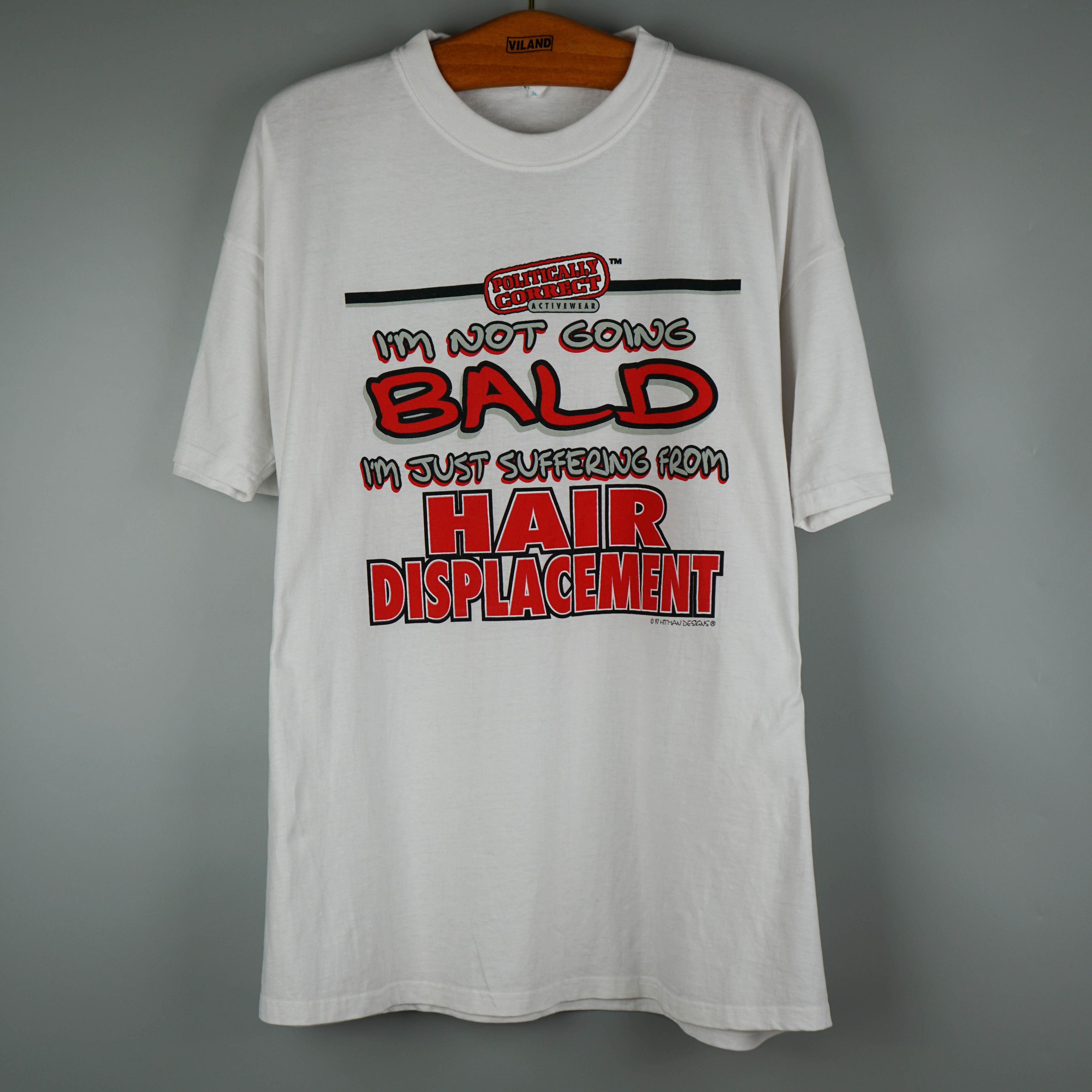 Vintage 1990S I am Not Bald T-shirt Size US XXL / EU 58 / 5 - 1 Thumbnail