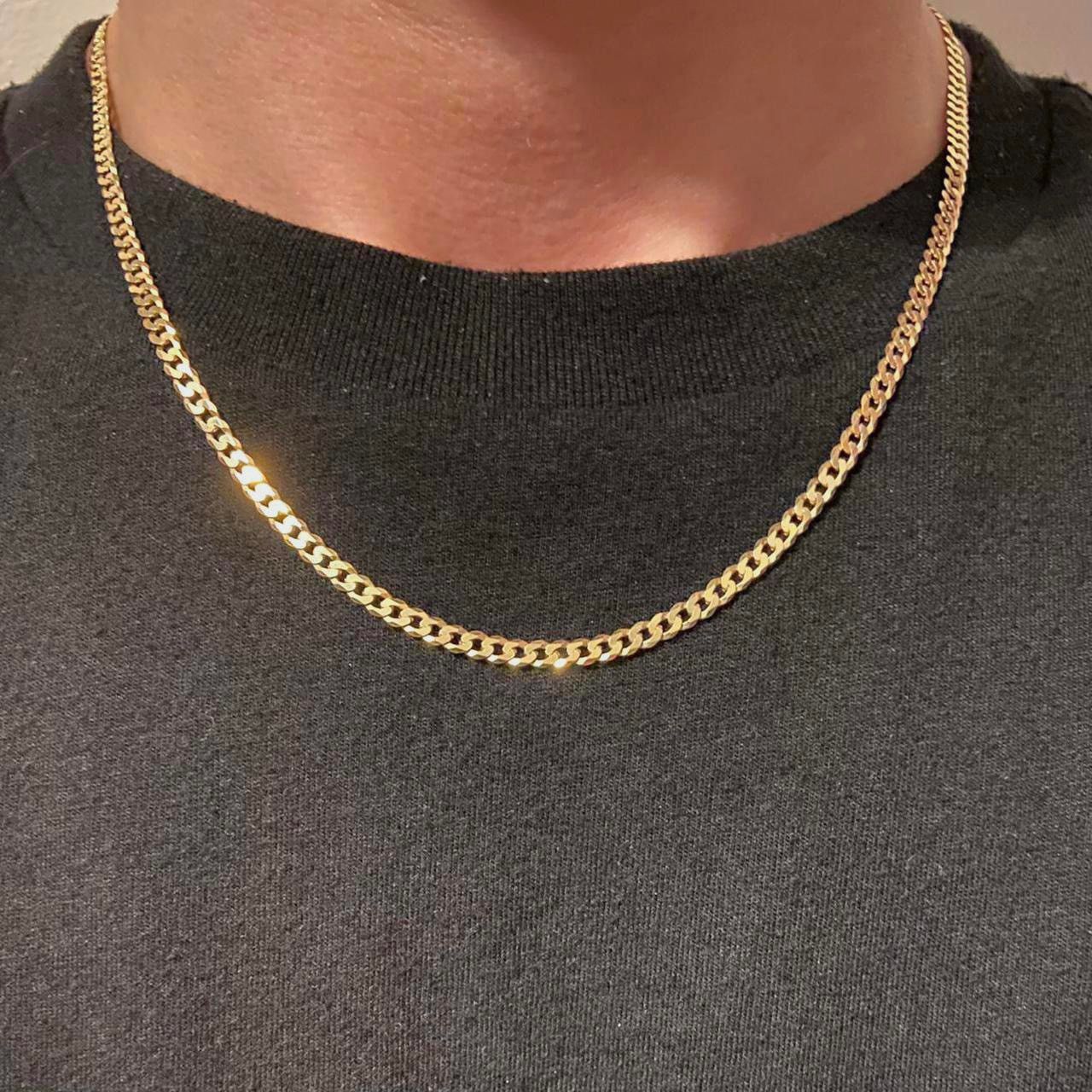 Other Gold Chain 14k Gold Vermeil Cuban Chain 18in 3mm Size ONE SIZE - 1 Thumbnail