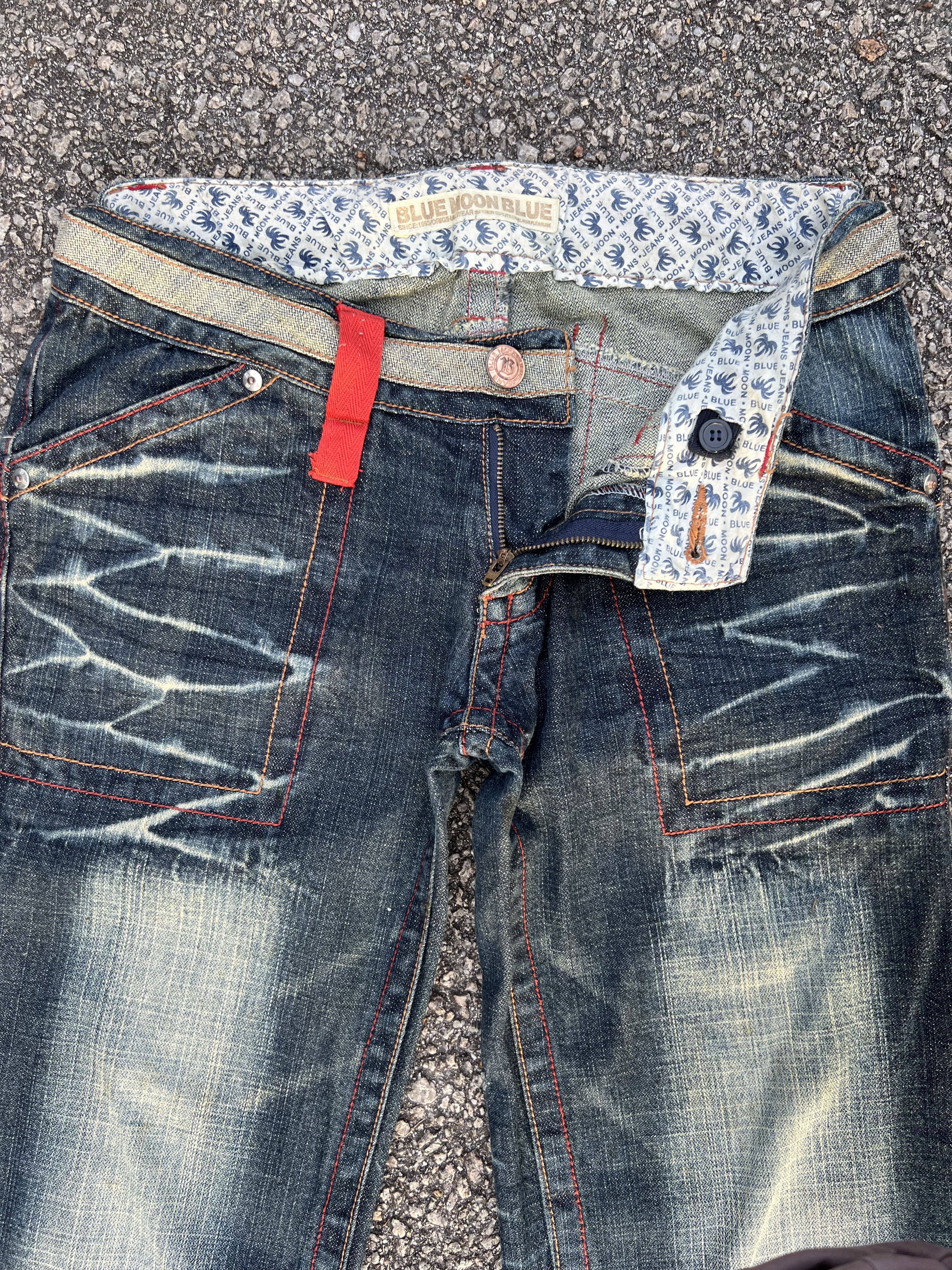 Blue Blue Japan Blue Moon Fatigue Jeans Like Kapital - Super Rare Design 🔥 Size 28" / US 6 / IT 42 - 7 Thumbnail