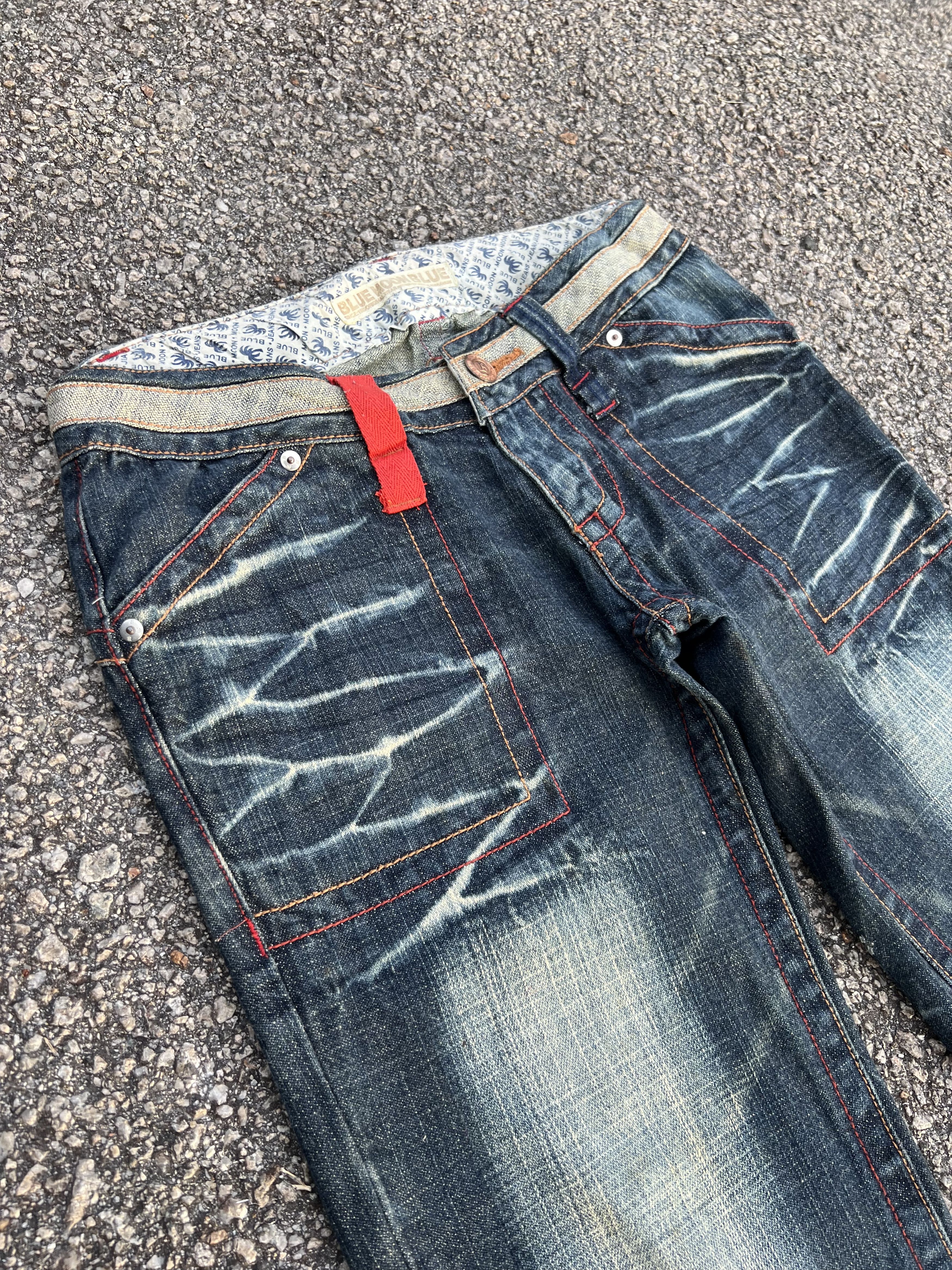 Blue Blue Japan Blue Moon Fatigue Jeans Like Kapital - Super Rare Design 🔥 Size 28" / US 6 / IT 42 - 4 Thumbnail