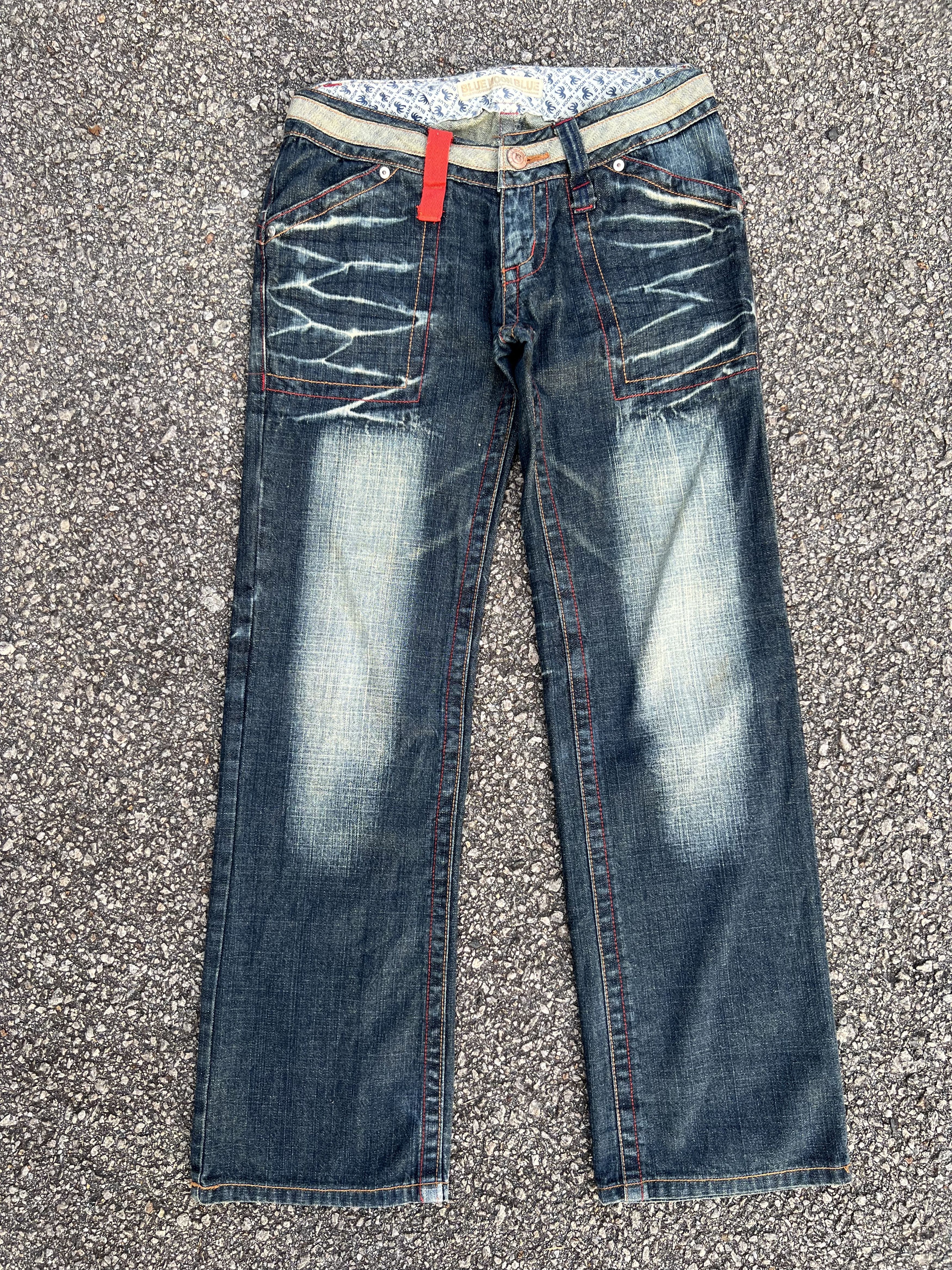 Blue Blue Japan Blue Moon Fatigue Jeans Like Kapital - Super Rare Design 🔥 Size 28" / US 6 / IT 42 - 2 Thumbnail