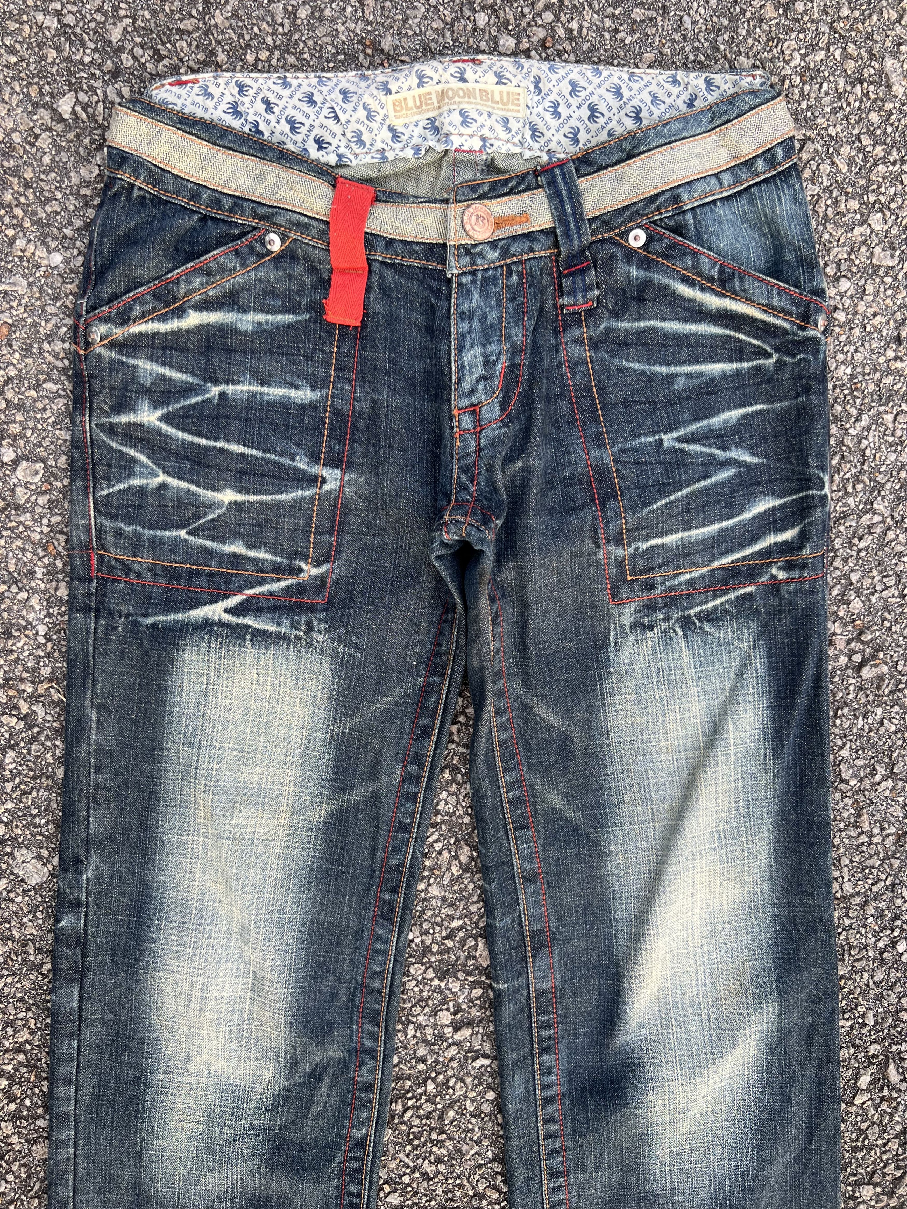 Blue Blue Japan Blue Moon Fatigue Jeans Like Kapital - Super Rare Design 🔥 Size 28" / US 6 / IT 42 - 3 Thumbnail