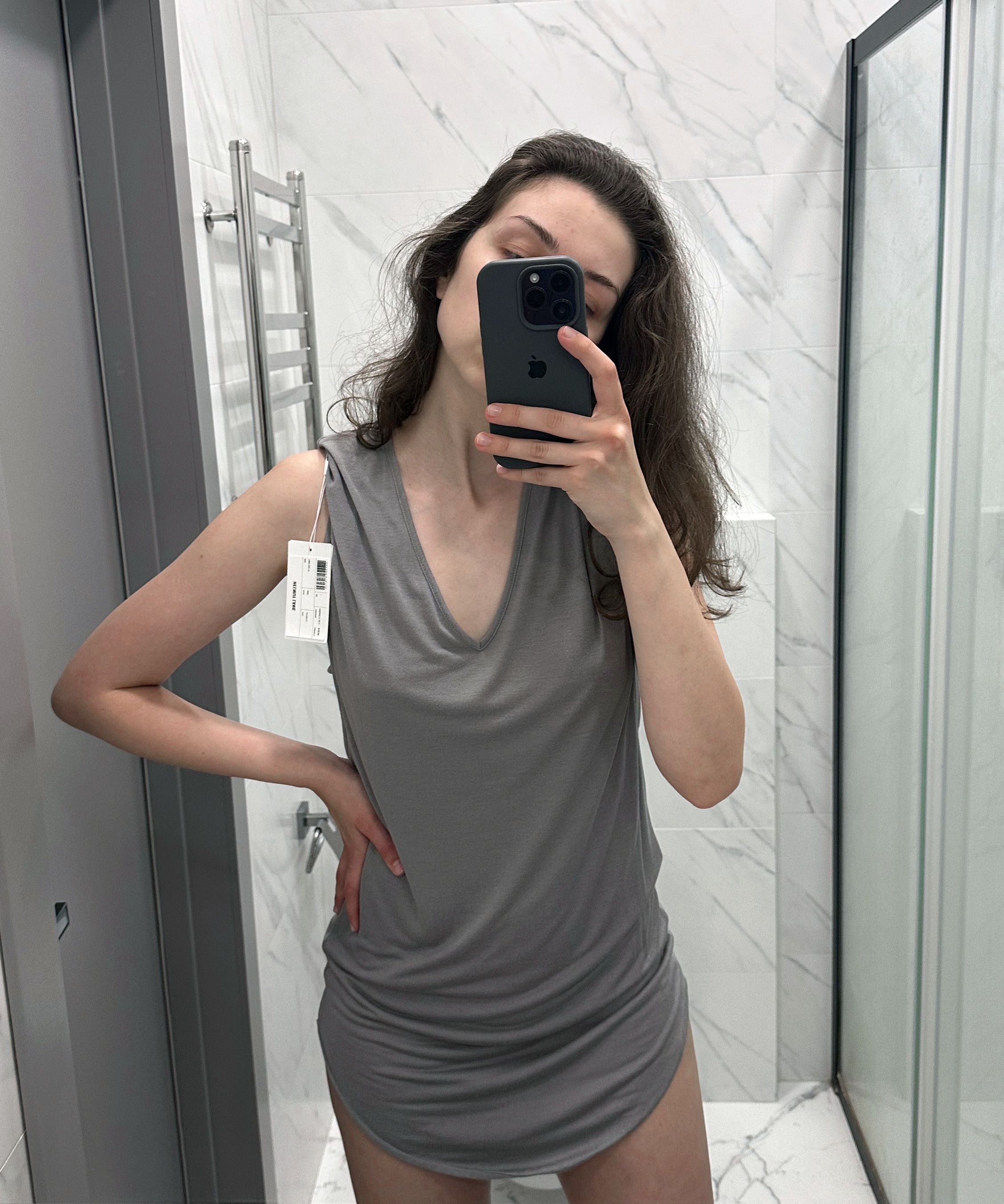 Helmut Lang Helmut Lang Sleeveless Asymmetrical Shirt Top Dress Size L / US 10 / IT 46 - 1 Thumbnail