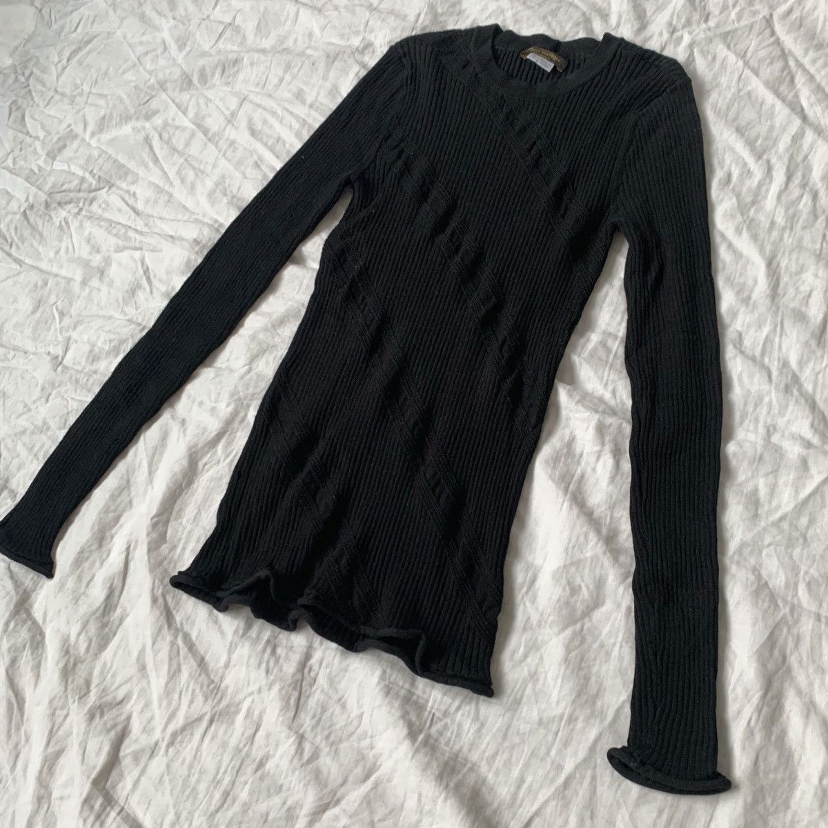 Louis Vuitton LOUIS VUITTON Sweater Knit Jumper Rond Neck Size S Black Size S / US 4 / IT 40 - 4 Thumbnail