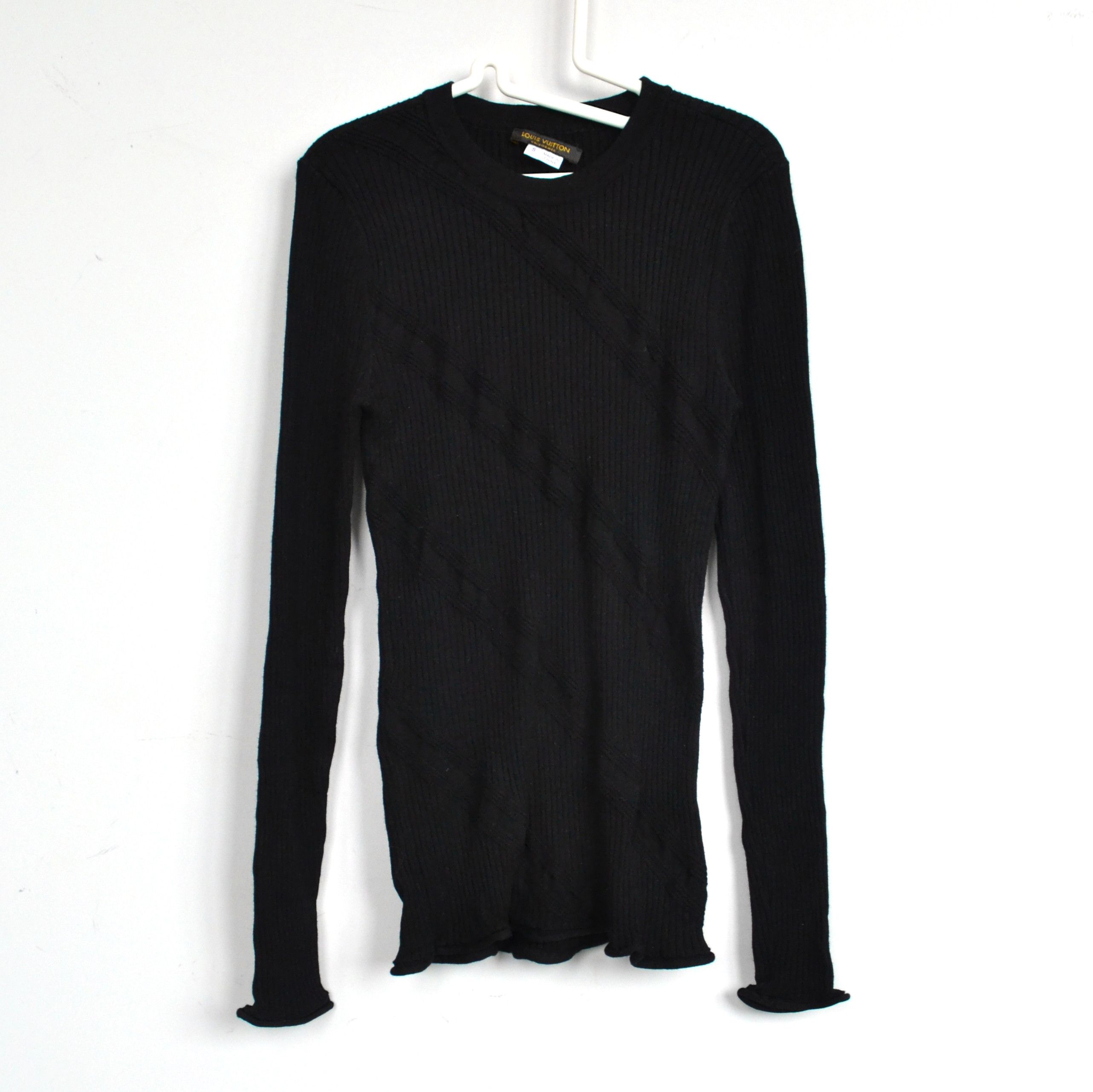 Louis Vuitton LOUIS VUITTON Sweater Knit Jumper Rond Neck Size S Black Size S / US 4 / IT 40 - 2 Thumbnail