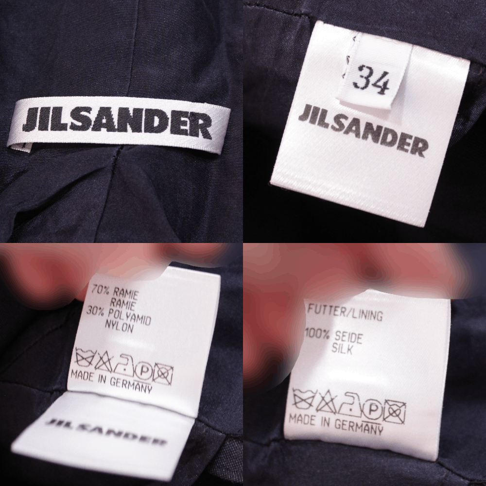 Jil Sander 90S Oversize Ramie Wool Blazer Vintage Germany Size XS / US 0-2 / IT 36-38 - 9 Thumbnail