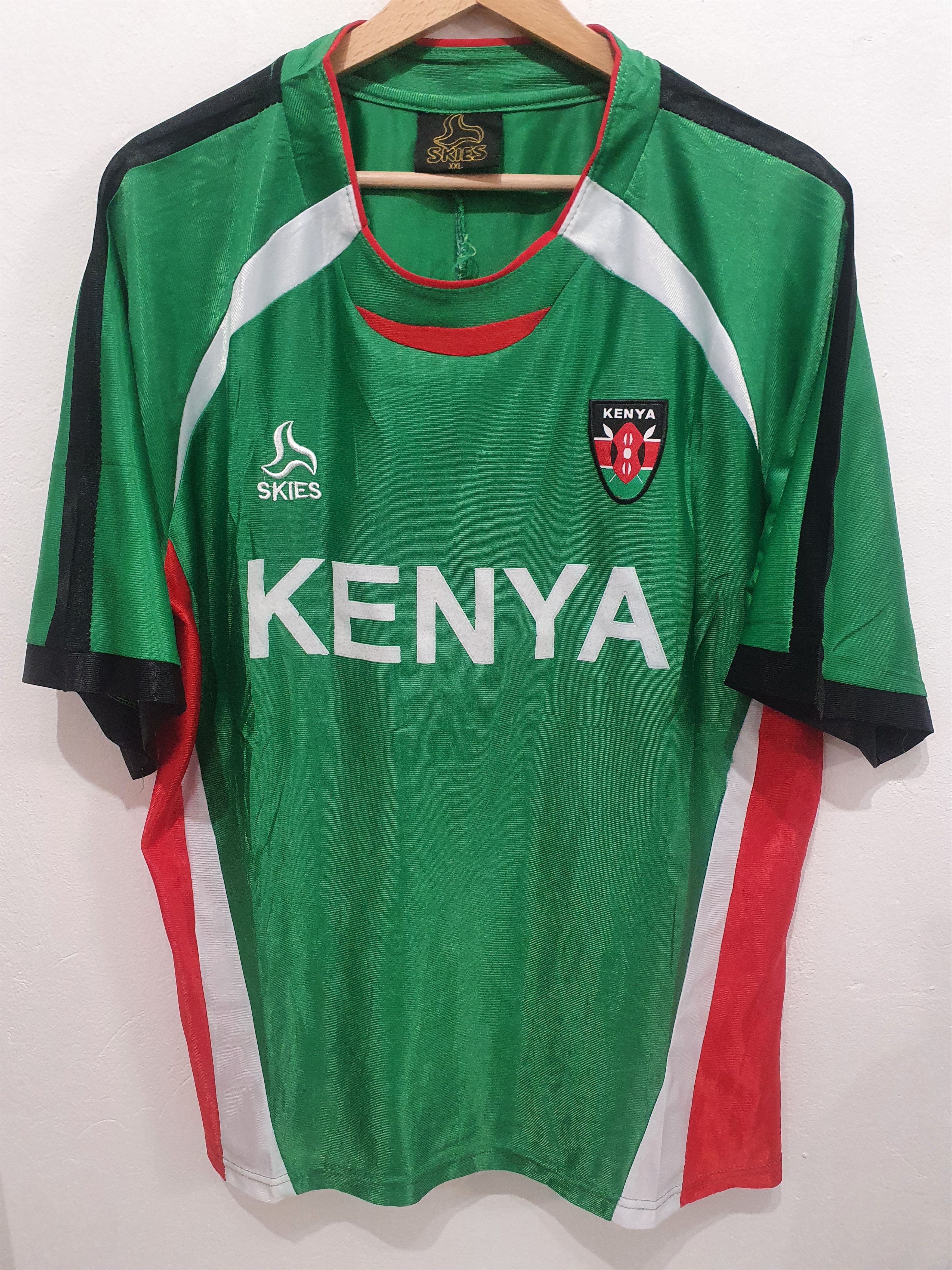 image of Skies Kenya 2002 2004 Size XL Jersey Shirt Football Soccer in Green, Men's