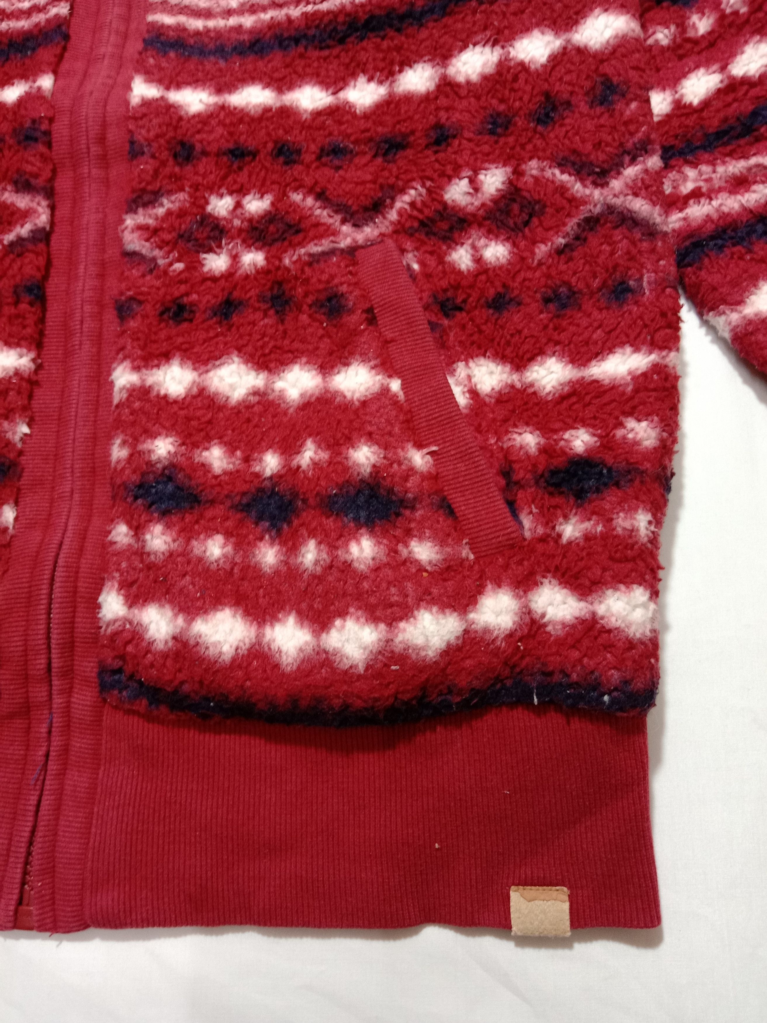 Japanese Brand Roxy Red Color Fleece Sweater Knitwear Jacket Size M / US 6-8 / IT 42-44 - 5 Thumbnail