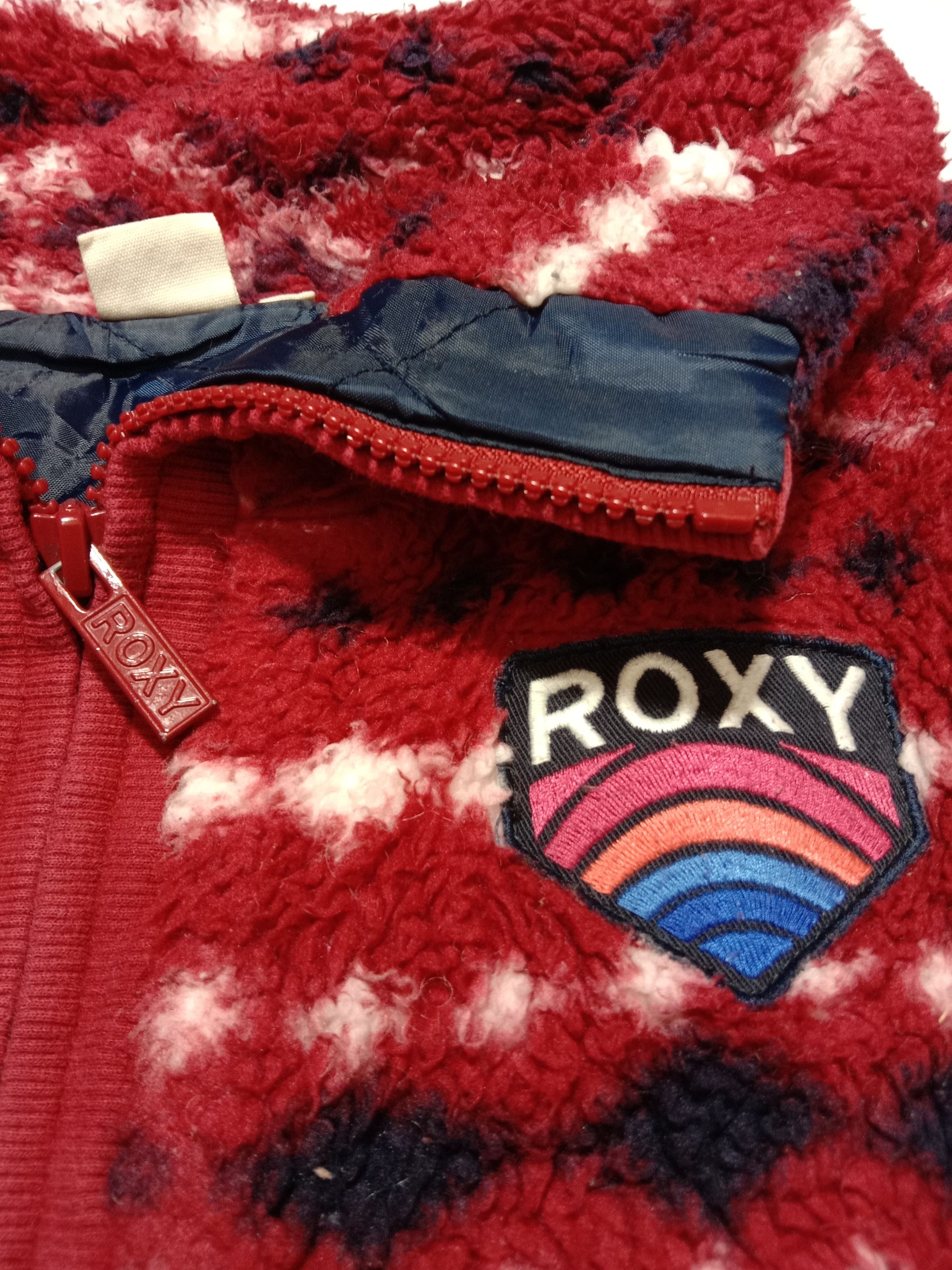 Japanese Brand Roxy Red Color Fleece Sweater Knitwear Jacket Size M / US 6-8 / IT 42-44 - 2 Thumbnail