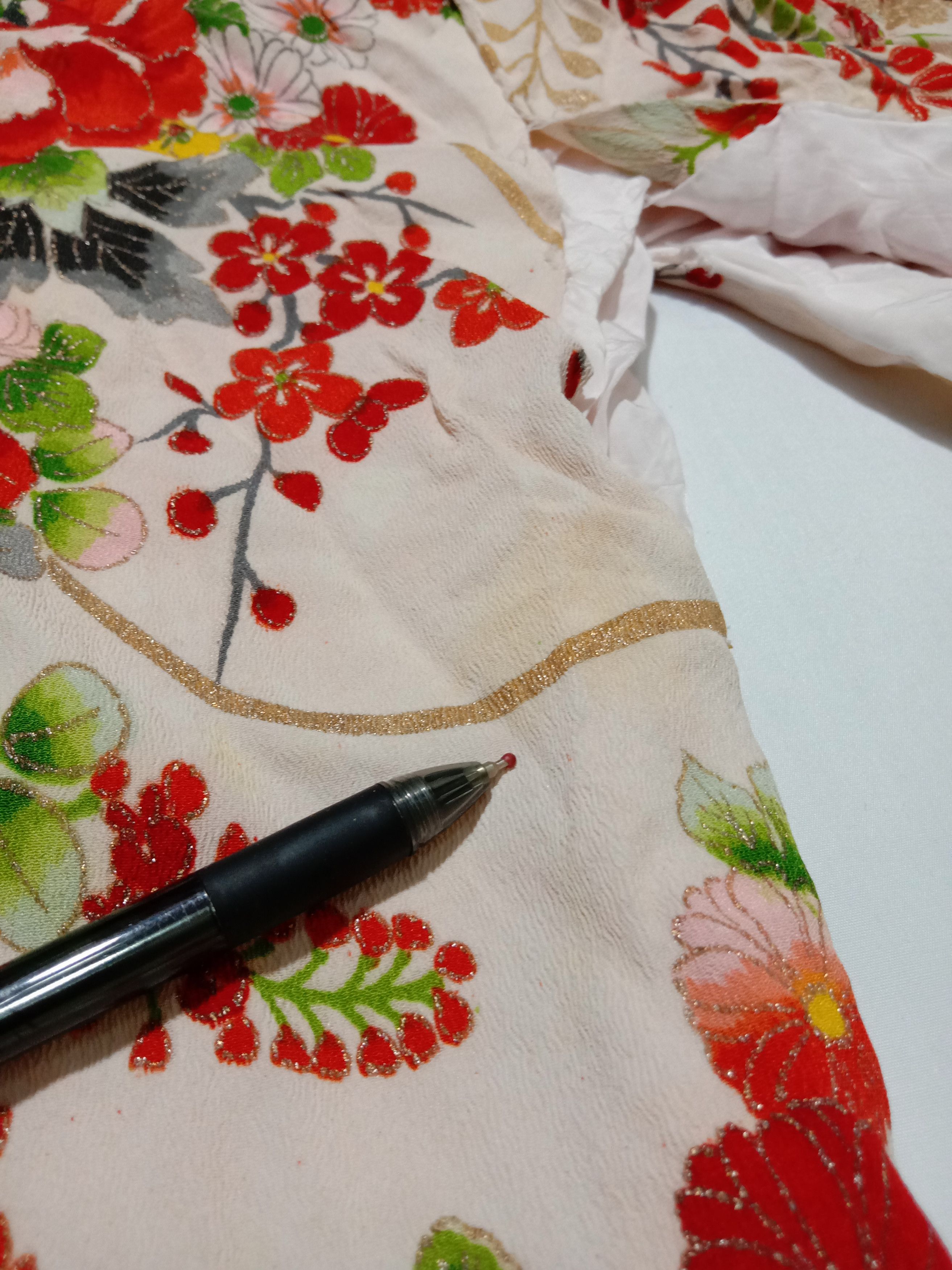 Japanese Brand Kimono Haori Yukata Uchikake Wedding Floral Crane Style Size S / US 4 / IT 40 - 6 Thumbnail