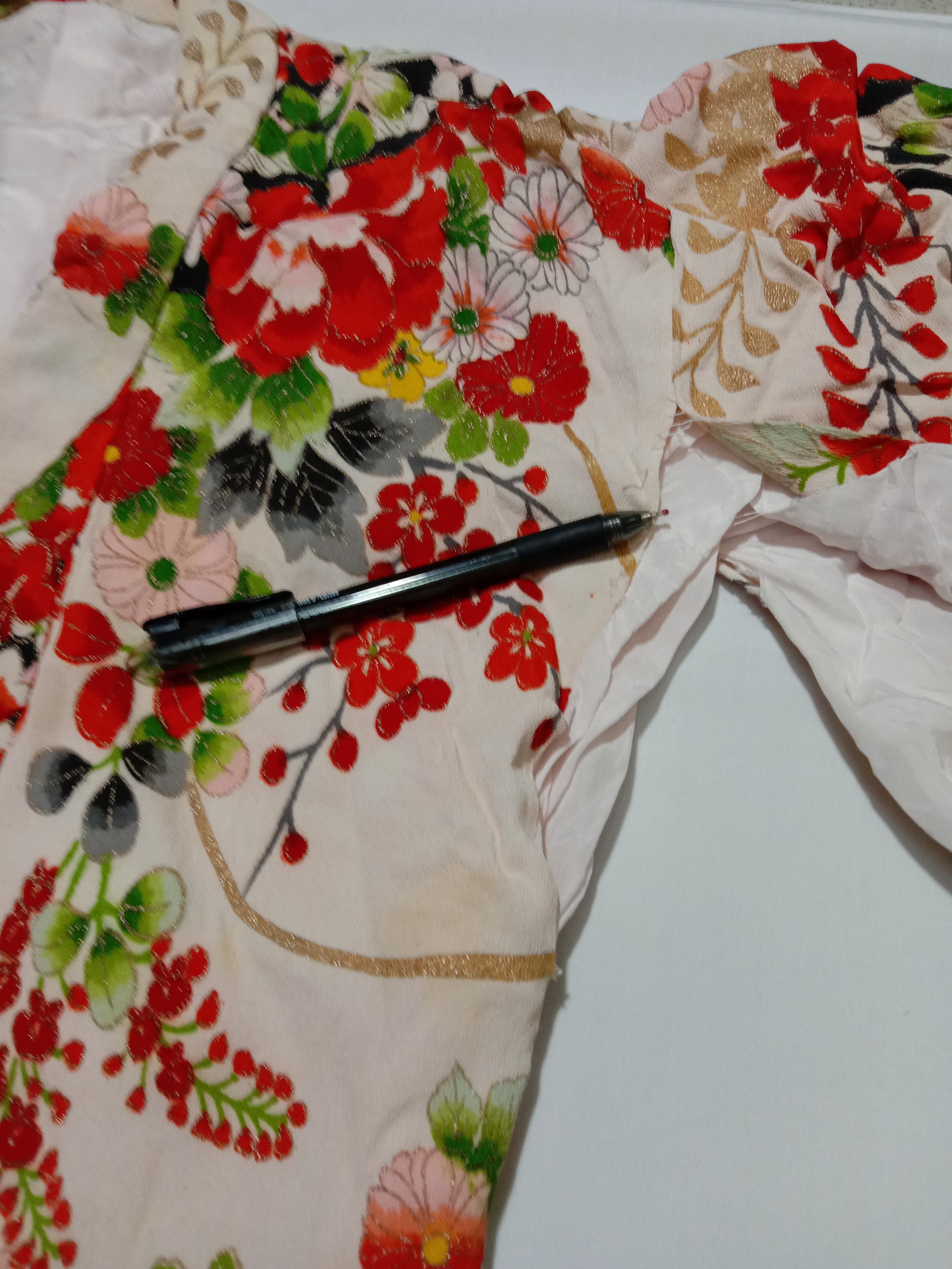 Japanese Brand Kimono Haori Yukata Uchikake Wedding Floral Crane Style Size S / US 4 / IT 40 - 7 Thumbnail