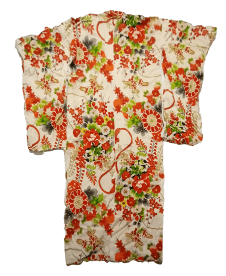 Japanese Brand Kimono Haori Yukata Uchikake Wedding Floral Crane Style Size S / US 4 / IT 40 - 2 Thumbnail
