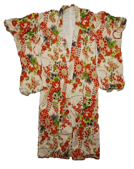 Japanese Brand Kimono Haori Yukata Uchikake Wedding Floral Crane Style Size S / US 4 / IT 40 - 1 Thumbnail