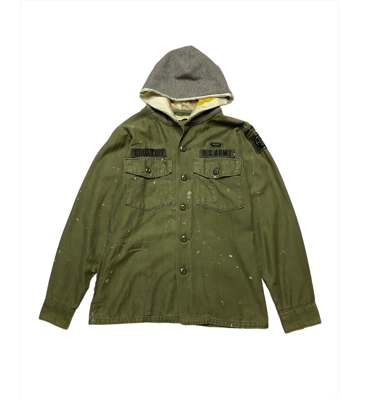 Vintage Vintage Military Andem Style Paint US Army Hoodie Jacket Size S / US 4 / IT 40 - 1 Thumbnail