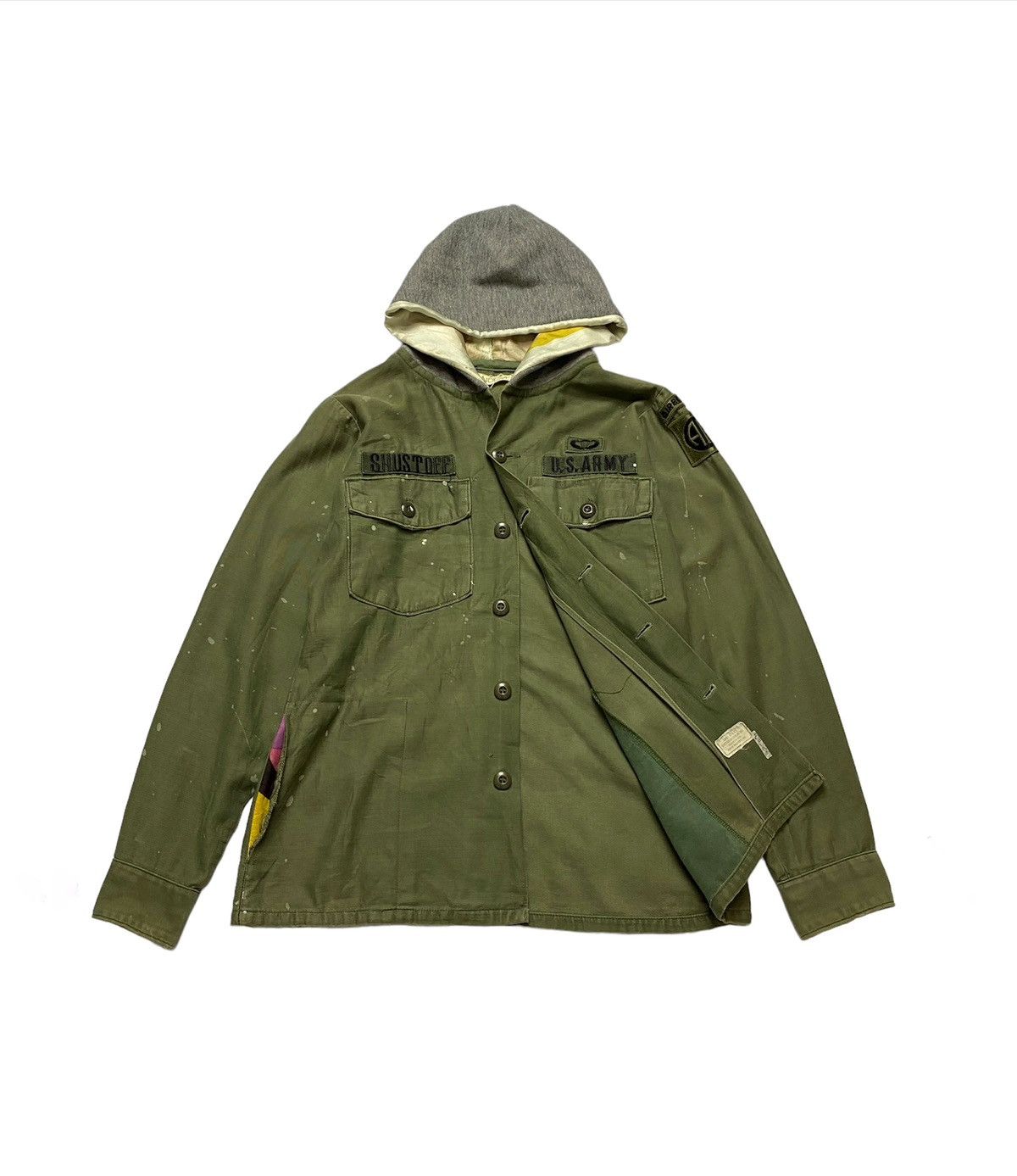 Vintage Vintage Military Andem Style Paint US Army Hoodie Jacket Size S / US 4 / IT 40 - 12 Thumbnail