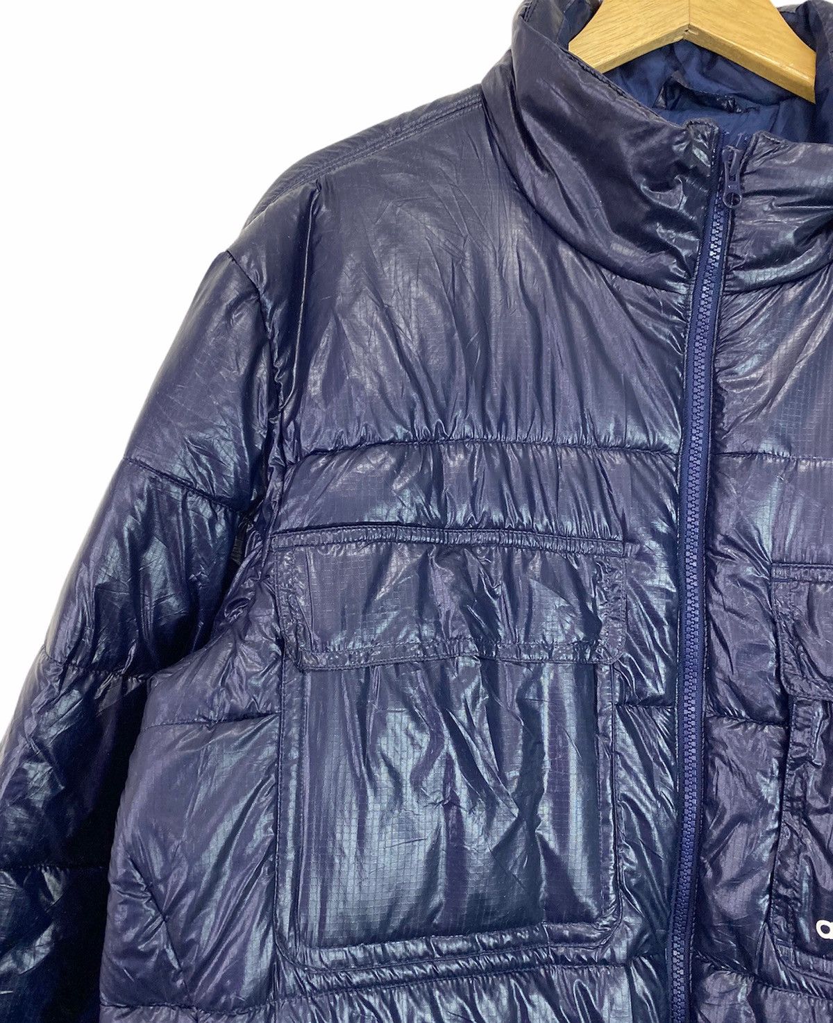Adidas Rare Vintage Adidas Puffer Dark Blue Zipper Down Jacket Size US L / EU 52-54 / 3 - 2 Thumbnail
