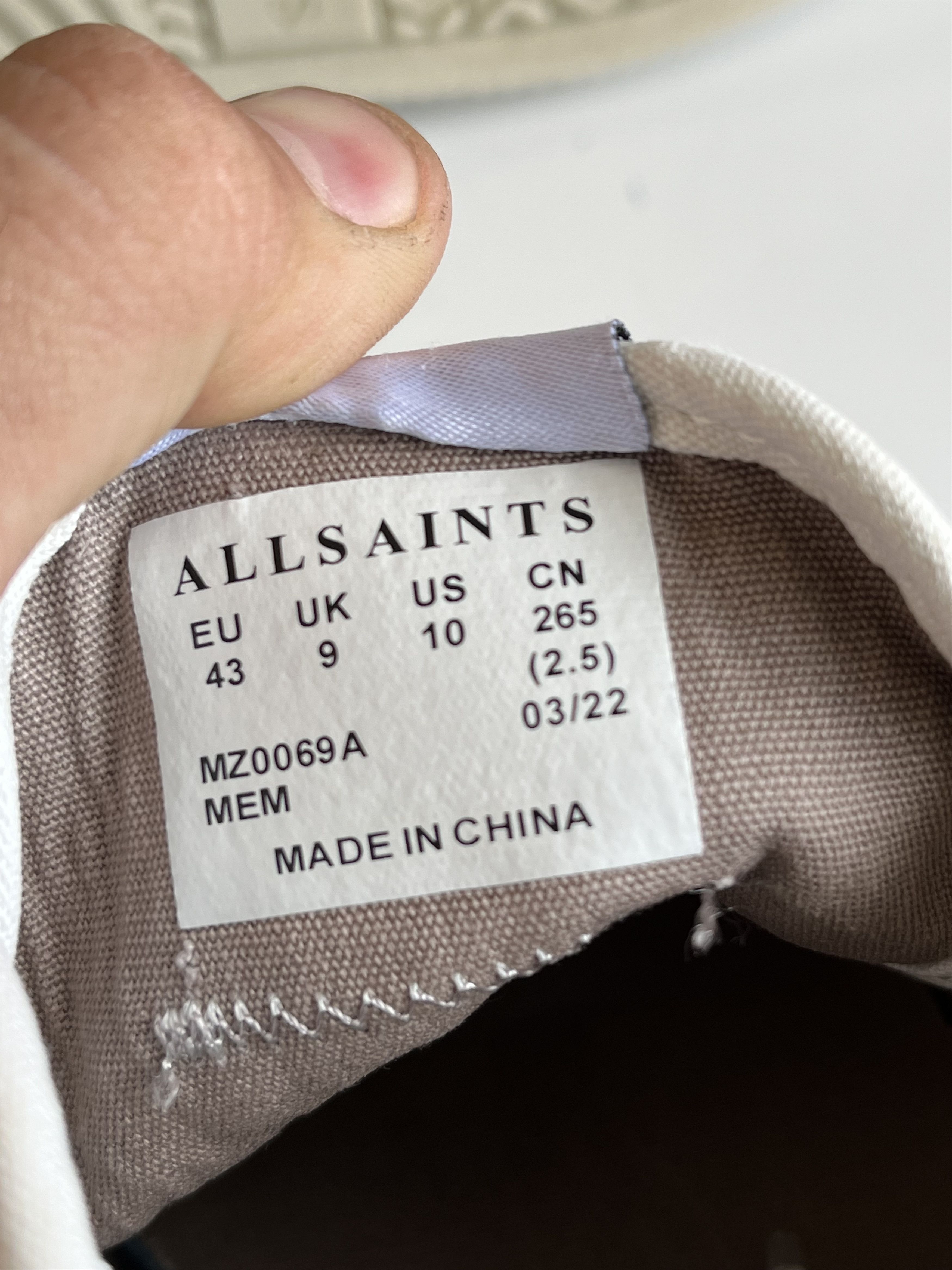 Allsaints AllSaints Jaxon Sneaker Chalk White EU43 Size US 10 / EU 43 - 8 Thumbnail
