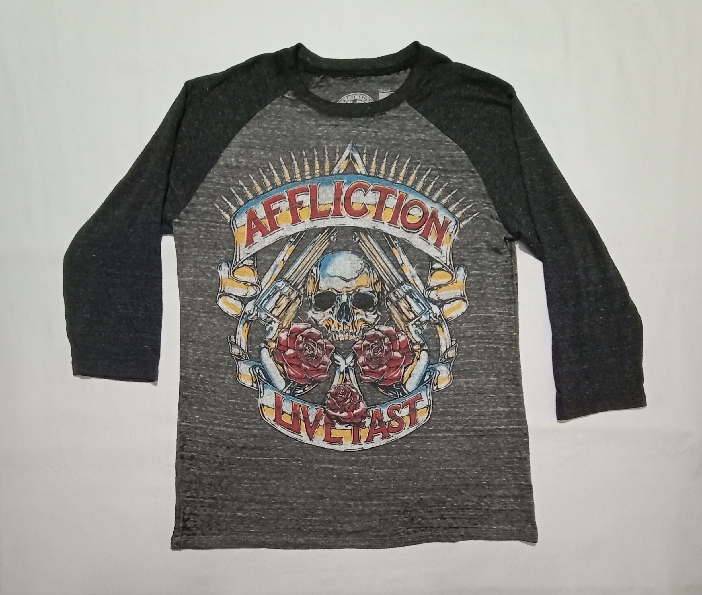 Affliction Affliction Live Fast 1973 World Tour Raglan Tee Size US S / EU 44-46 / 1 - 1 Thumbnail