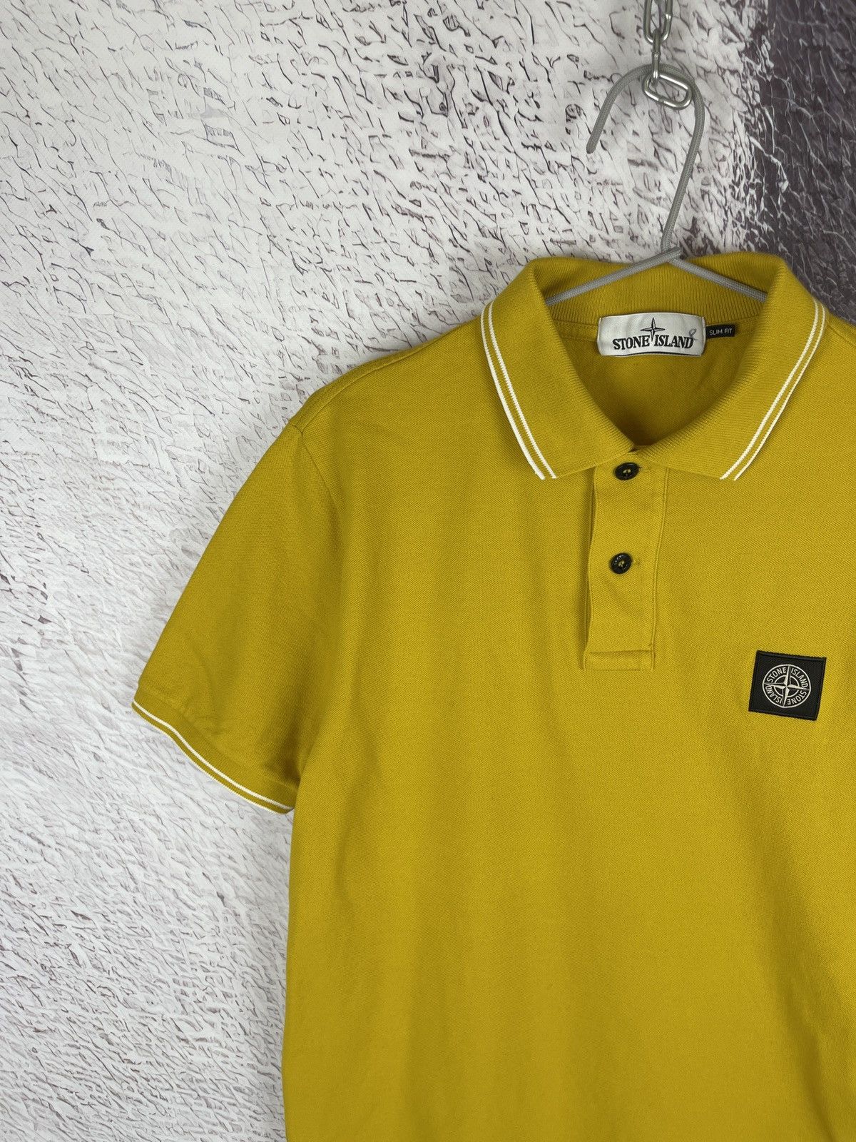 Stone Island Stone Island lemon yellow Color patch program polo tee Size US M / EU 48-50 / 2 - 2 Thumbnail