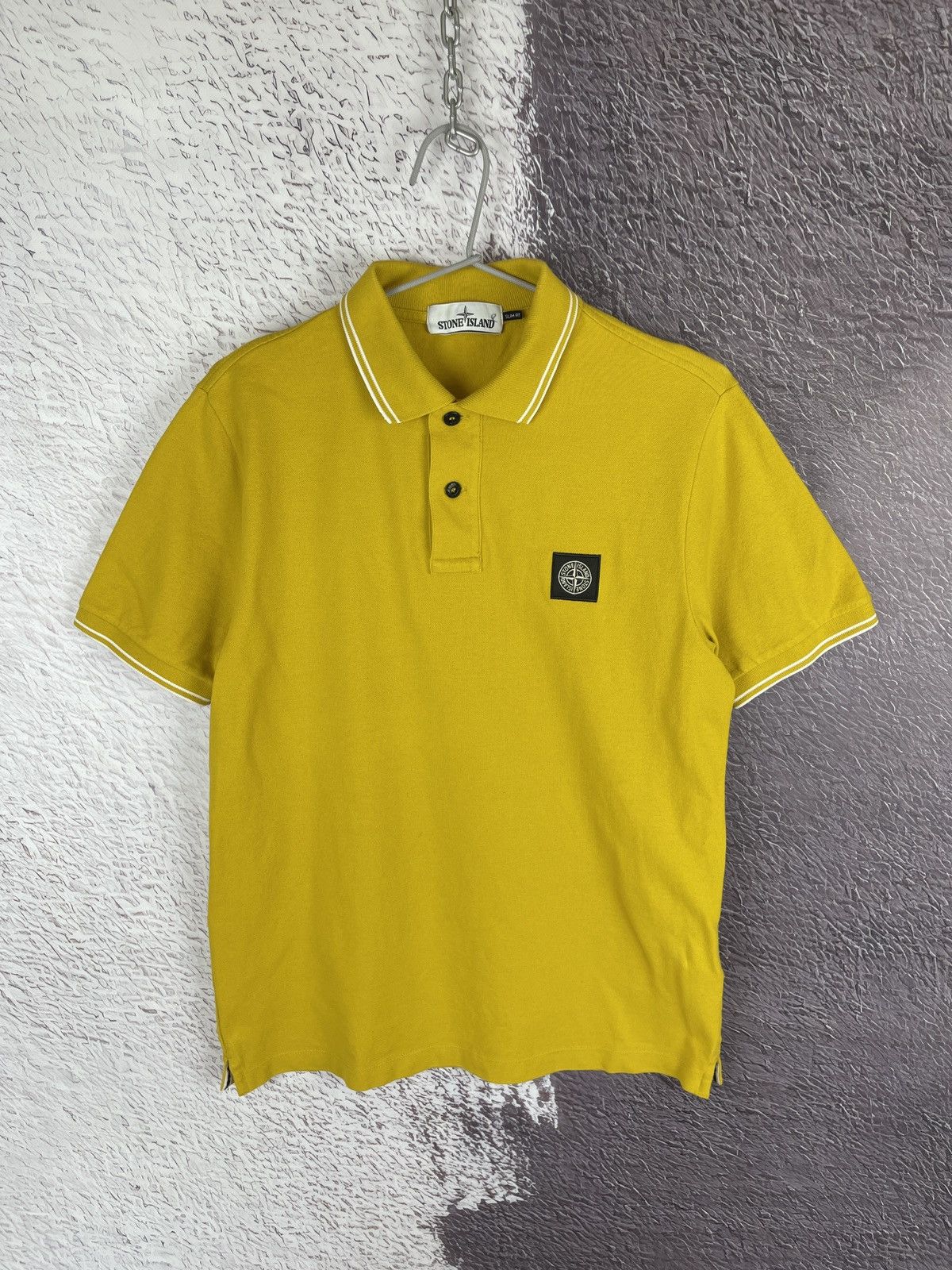 Stone Island Stone Island lemon yellow Color patch program polo tee Size US M / EU 48-50 / 2 - 1 Thumbnail