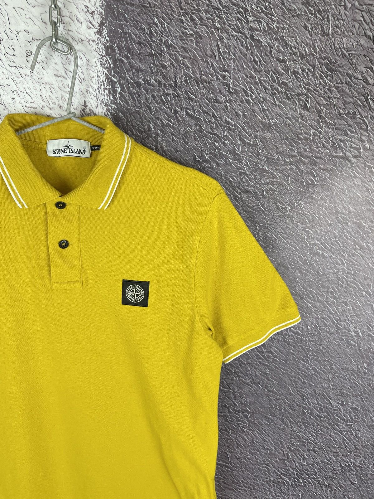 Stone Island Stone Island lemon yellow Color patch program polo tee Size US M / EU 48-50 / 2 - 3 Thumbnail