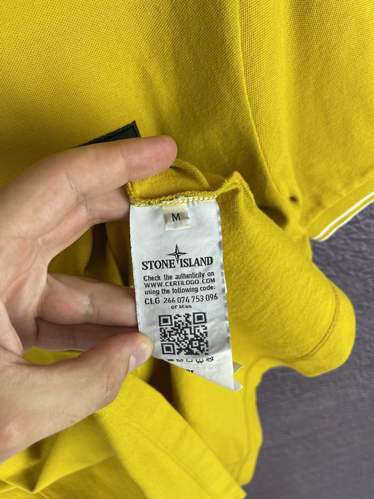 Stone Island Stone Island lemon yellow Color patch program polo tee Size US M / EU 48-50 / 2 - 11 Thumbnail