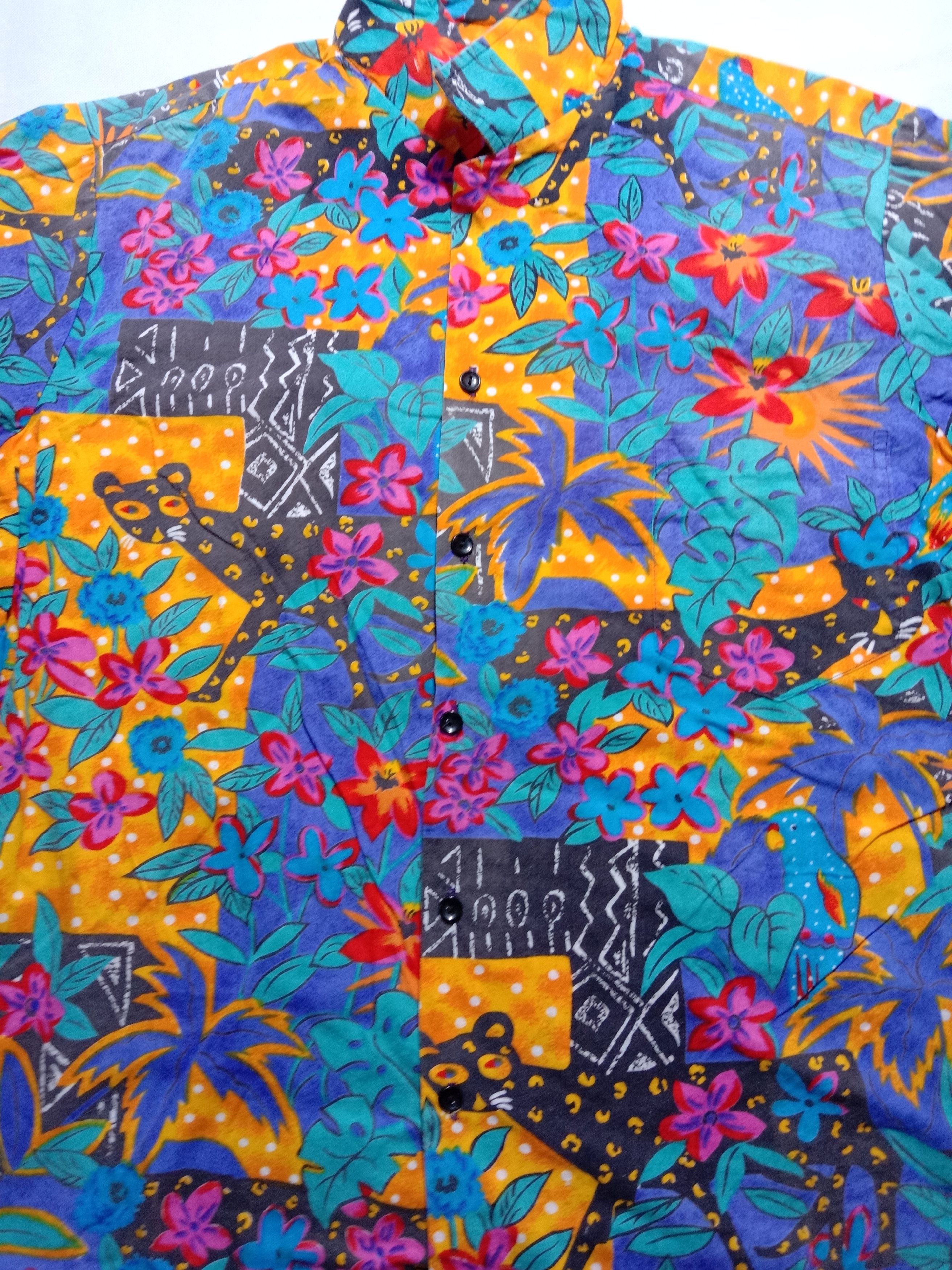 Vintage Hilo Hattie Hawaiian Shirt Usa Floral
