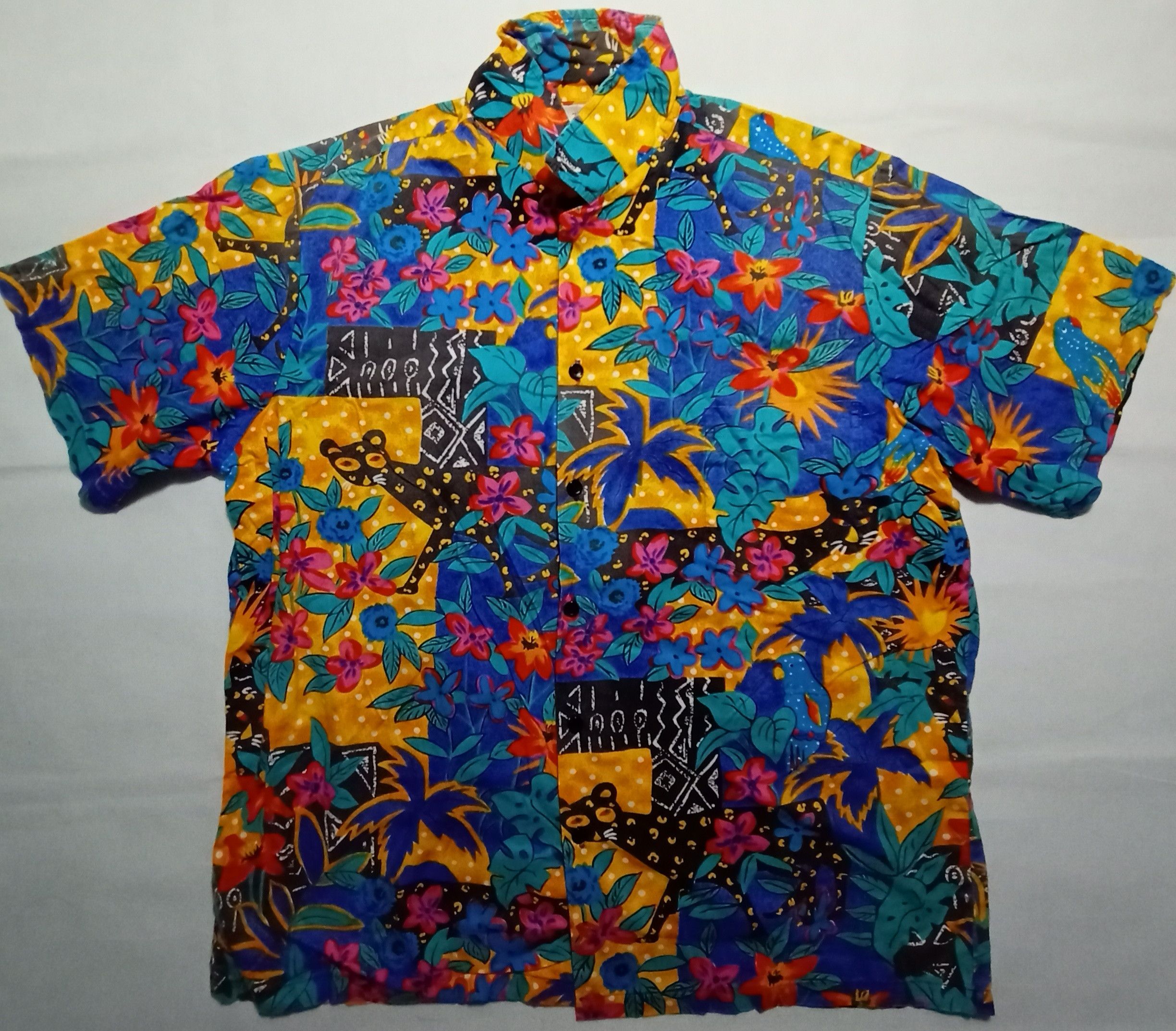 Vintage Hilo Hattie Hawaiian Shirt Usa Floral