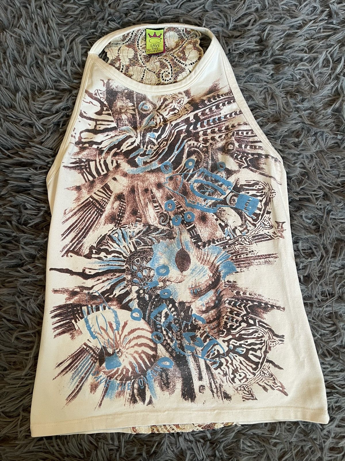 Vintage Save the Queen Y2K vintage mesh JPG style tank top Size M / US 6-8 / IT 42-44 - 2 Thumbnail