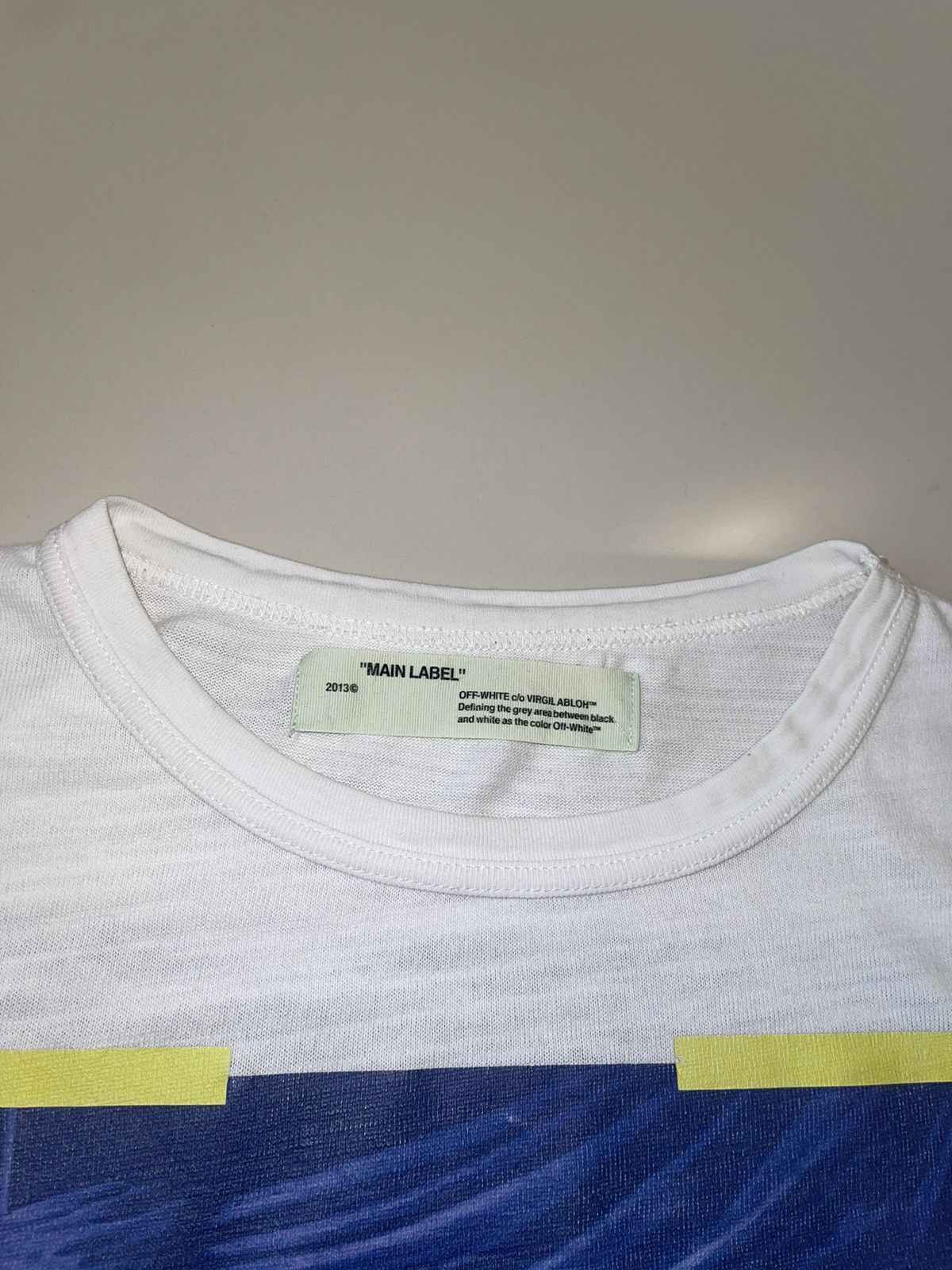 Off-White Off White Diagonal Carvaggio Tee White Size US L / EU 52-54 / 3 - 6 Thumbnail