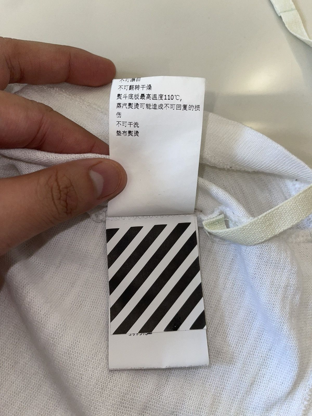 Off-White Off White Diagonal Carvaggio Tee White Size US L / EU 52-54 / 3 - 10 Thumbnail