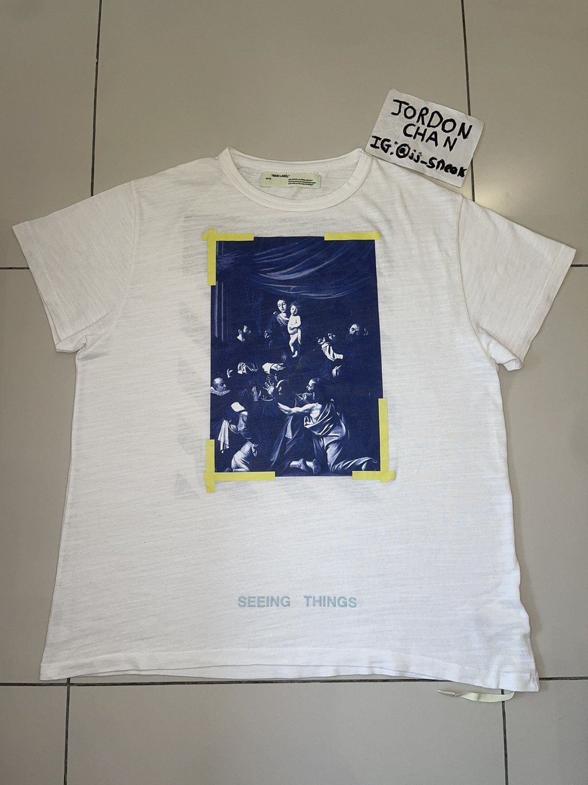 Off White Diagonal Carvaggio Tee White