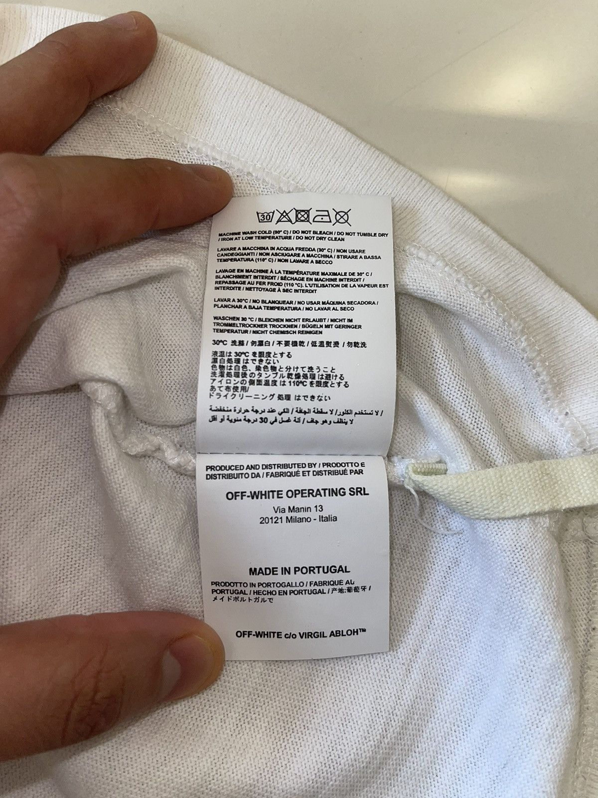 Off-White Off White Diagonal Carvaggio Tee White Size US L / EU 52-54 / 3 - 12 Thumbnail