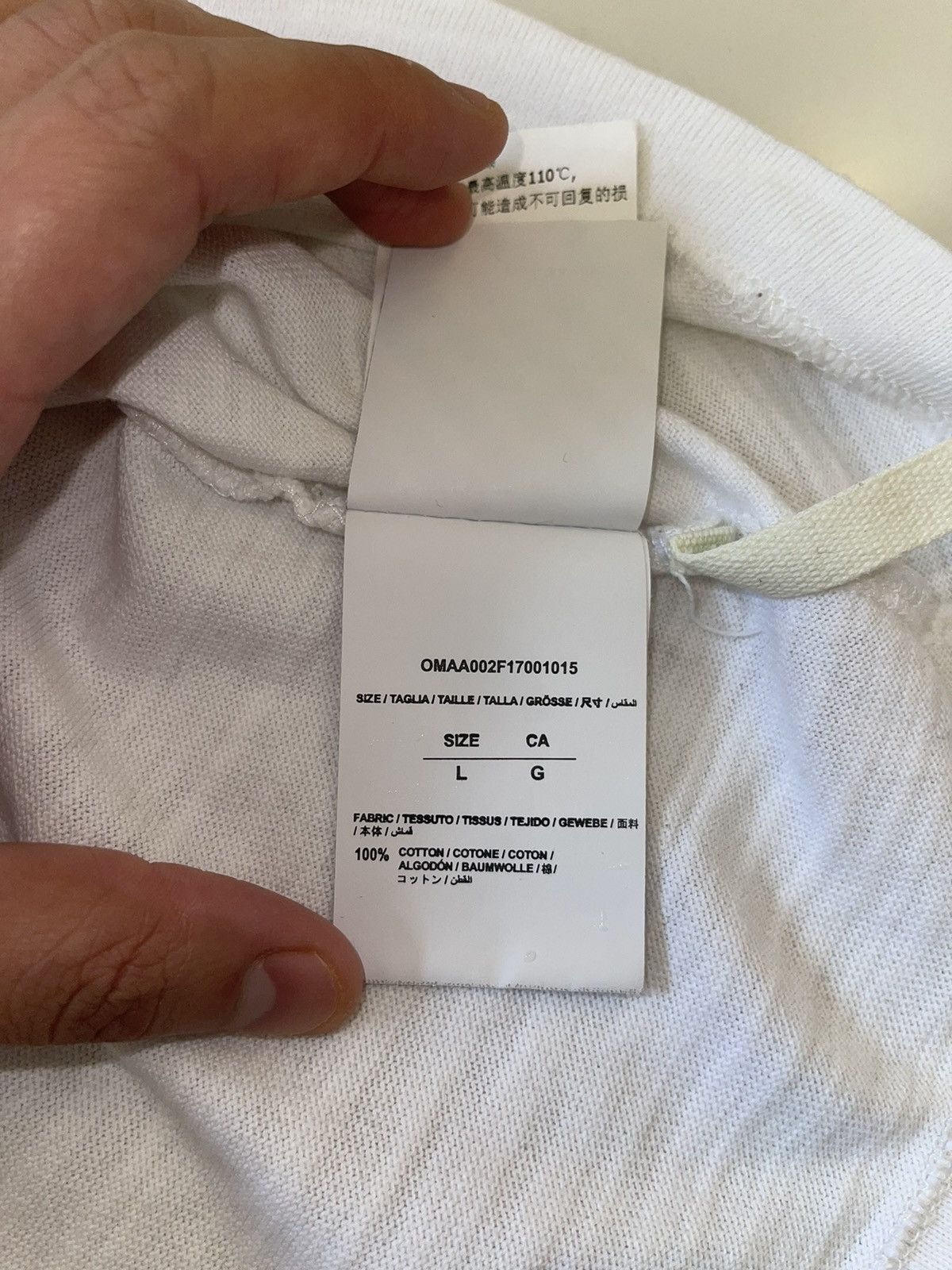 Off-White Off White Diagonal Carvaggio Tee White Size US L / EU 52-54 / 3 - 11 Thumbnail