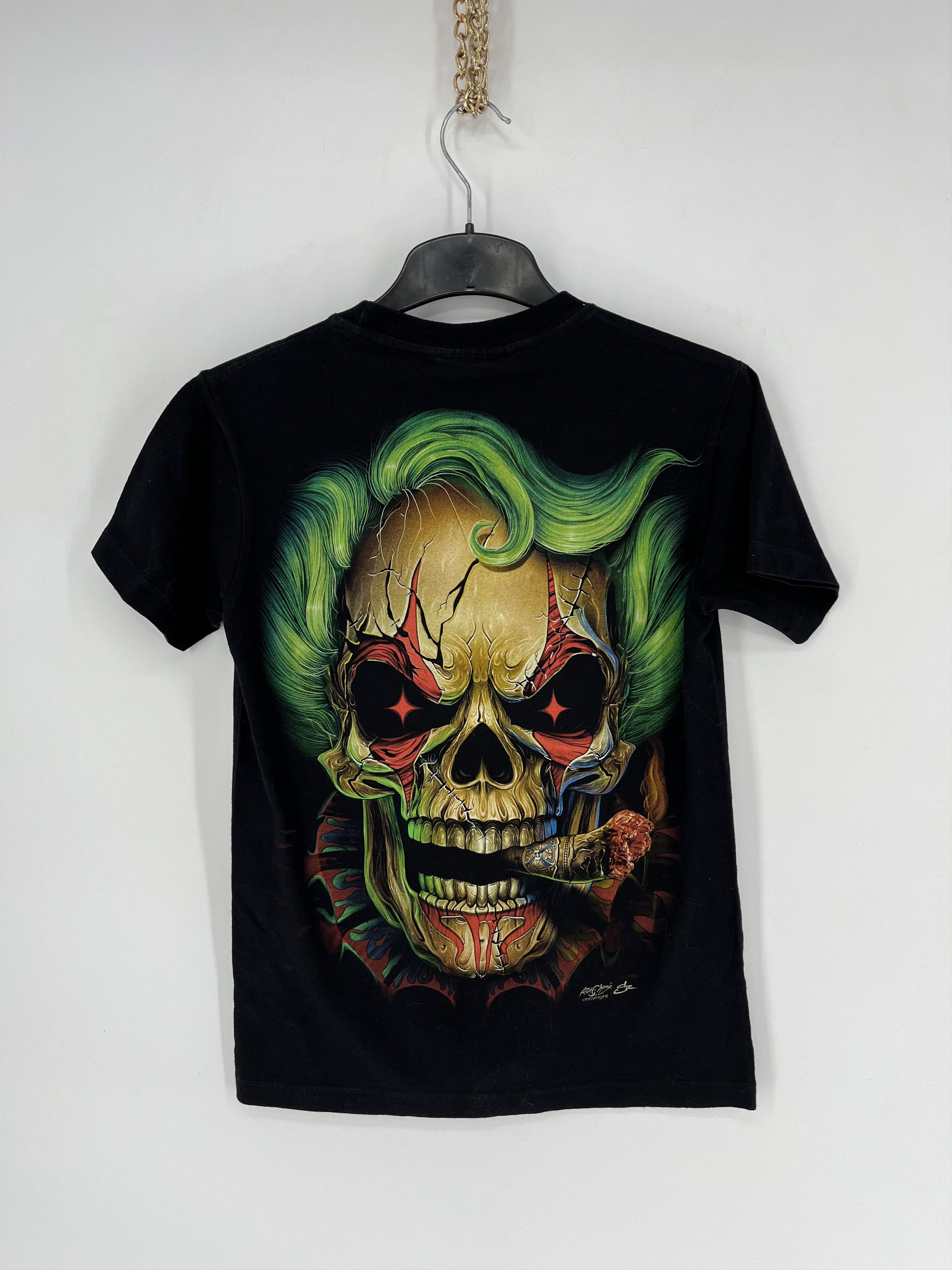 Vintage Tatto Motif Hourglass SCULL T-Shirt Biker Streetwear SKULL Size US S / EU 44-46 / 1 - 9 Thumbnail