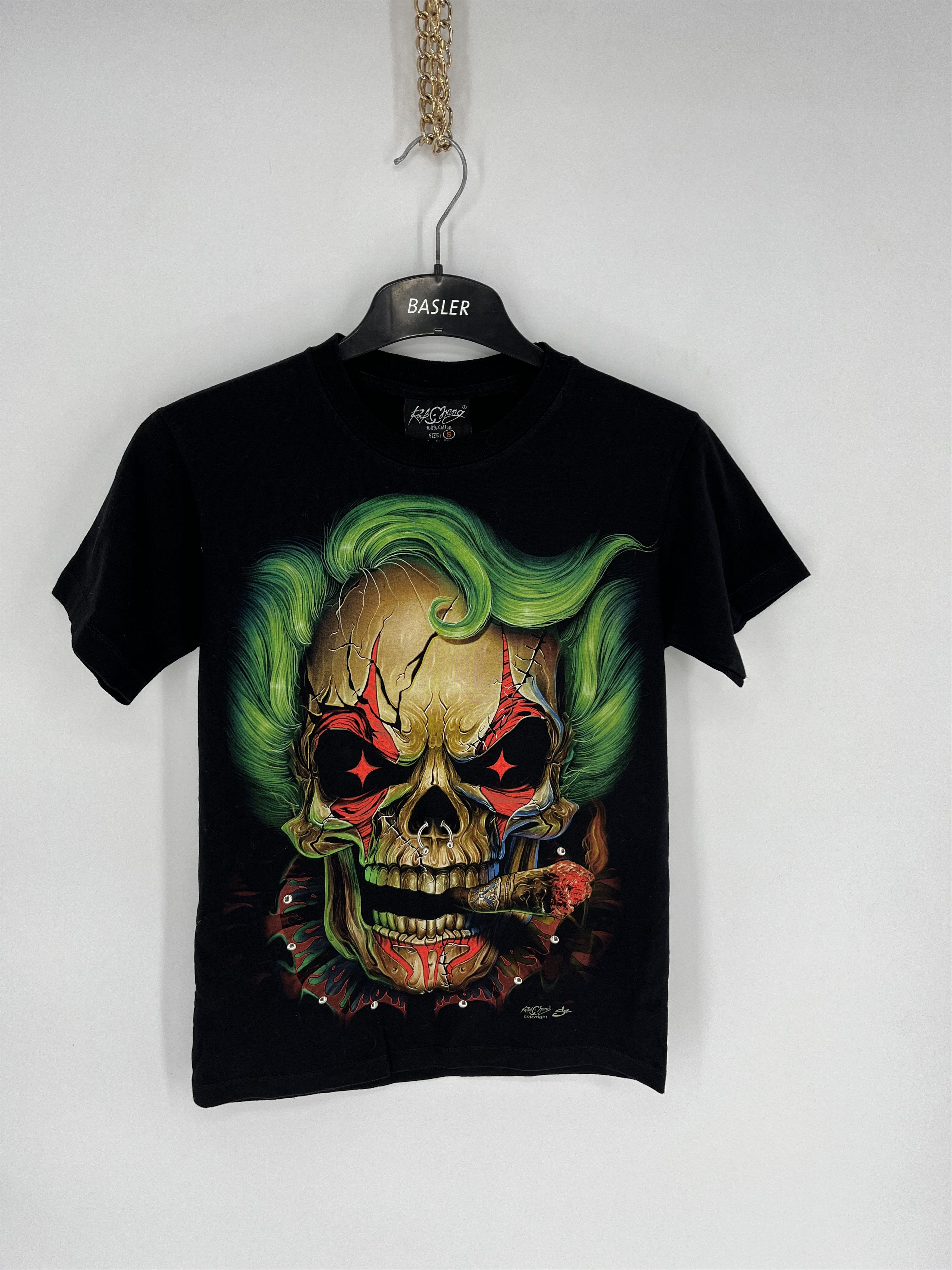 Vintage Tatto Motif Hourglass SCULL T-Shirt Biker Streetwear SKULL Size US S / EU 44-46 / 1 - 4 Thumbnail