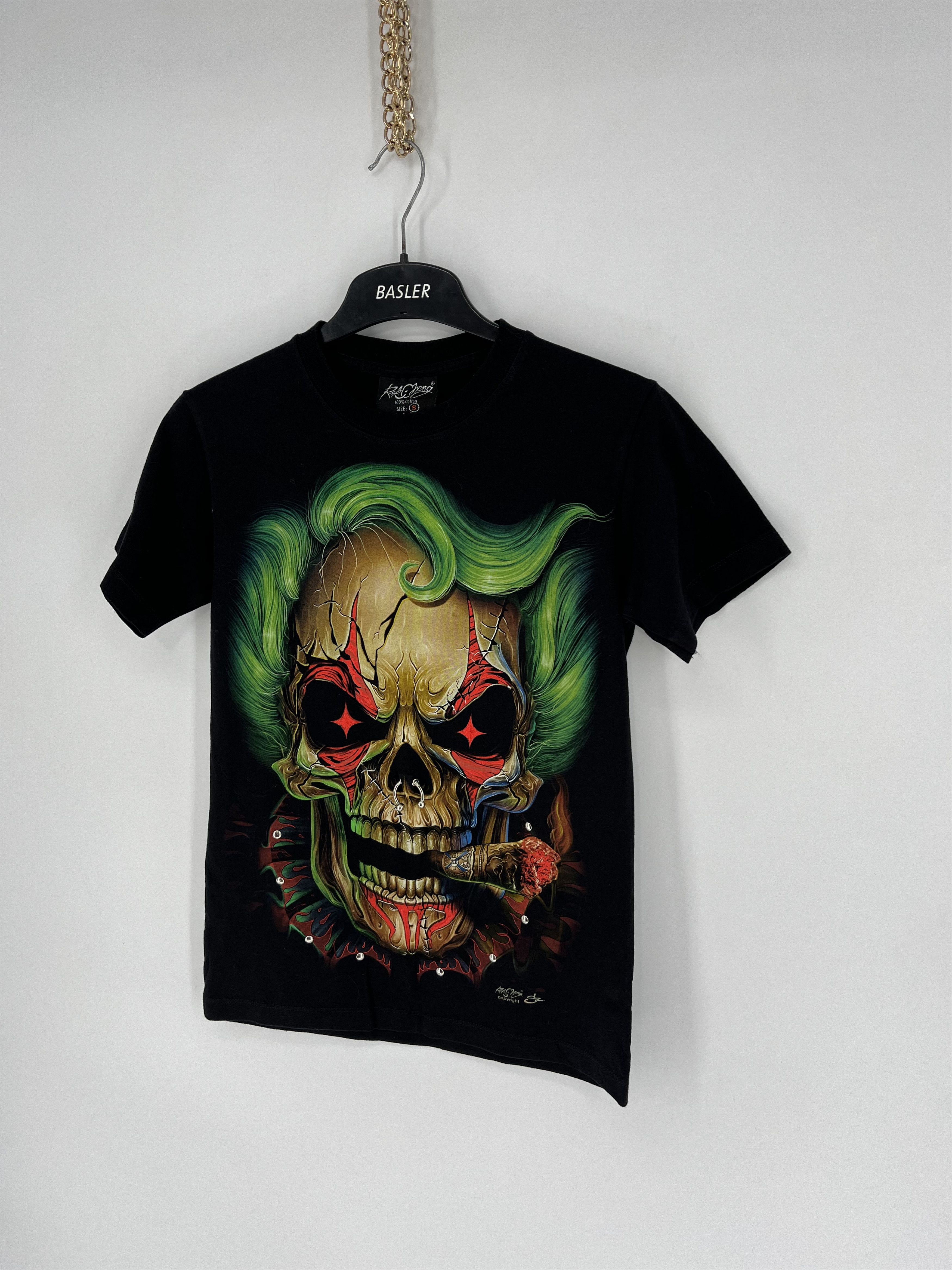Vintage Tatto Motif Hourglass SCULL T-Shirt Biker Streetwear SKULL Size US S / EU 44-46 / 1 - 3 Thumbnail