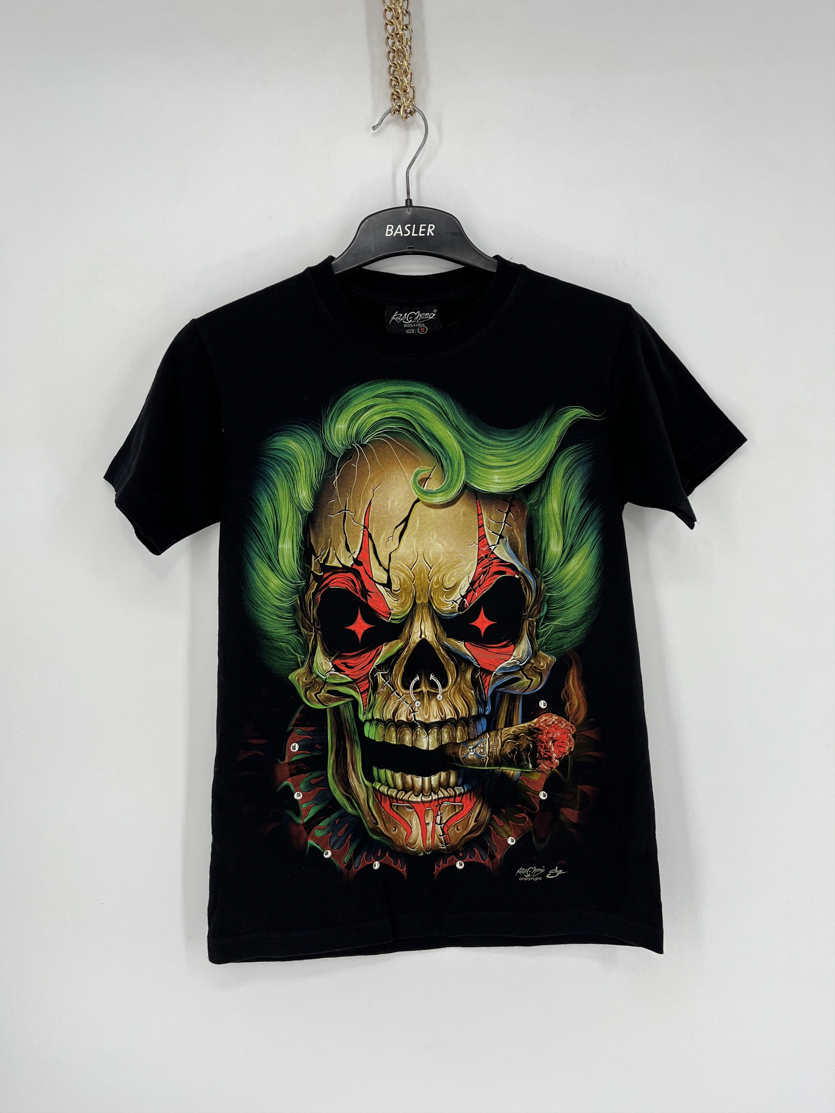 Vintage Tatto Motif Hourglass SCULL T-Shirt Biker Streetwear SKULL Size US S / EU 44-46 / 1 - 5 Thumbnail