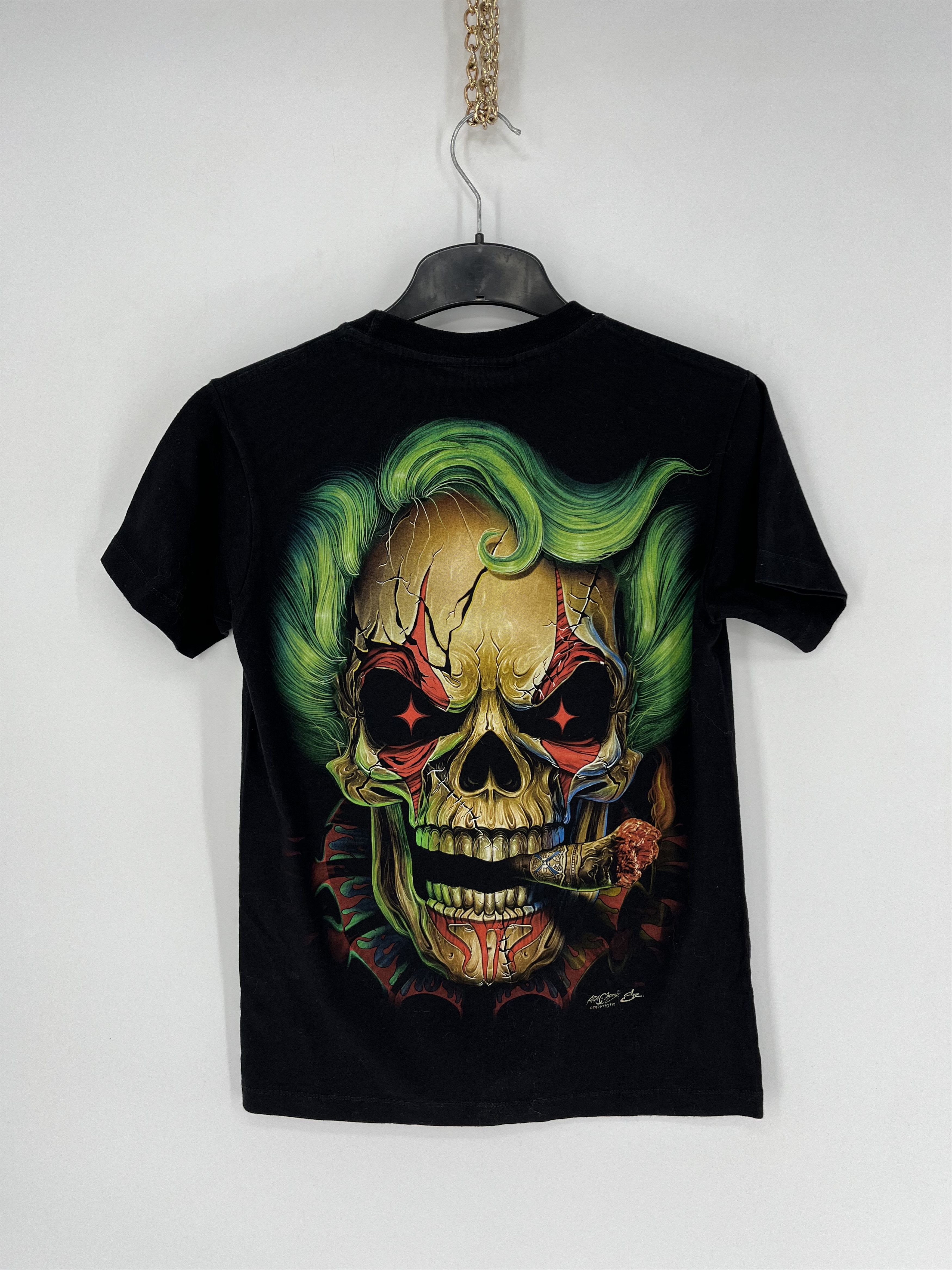 Vintage Tatto Motif Hourglass SCULL T-Shirt Biker Streetwear SKULL Size US S / EU 44-46 / 1 - 8 Thumbnail