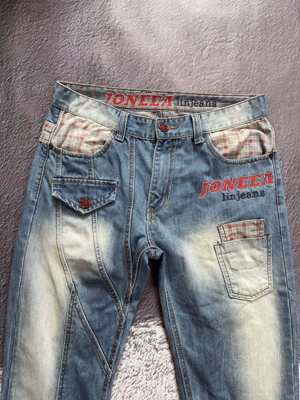 Other Joneea linjeans vintage distressed denim jeans pants Size US 34 / EU 50 - 5 Thumbnail