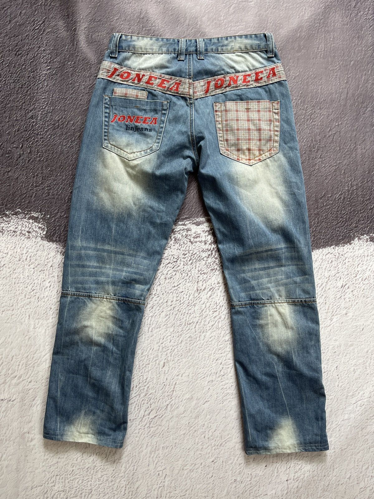 Other Joneea linjeans vintage distressed denim jeans pants Size US 34 / EU 50 - 8 Thumbnail