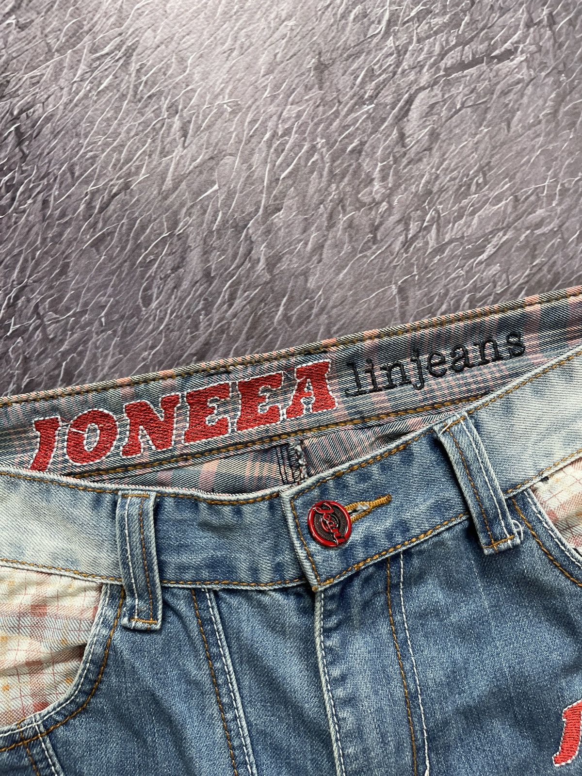 Other Joneea linjeans vintage distressed denim jeans pants Size US 34 / EU 50 - 6 Thumbnail