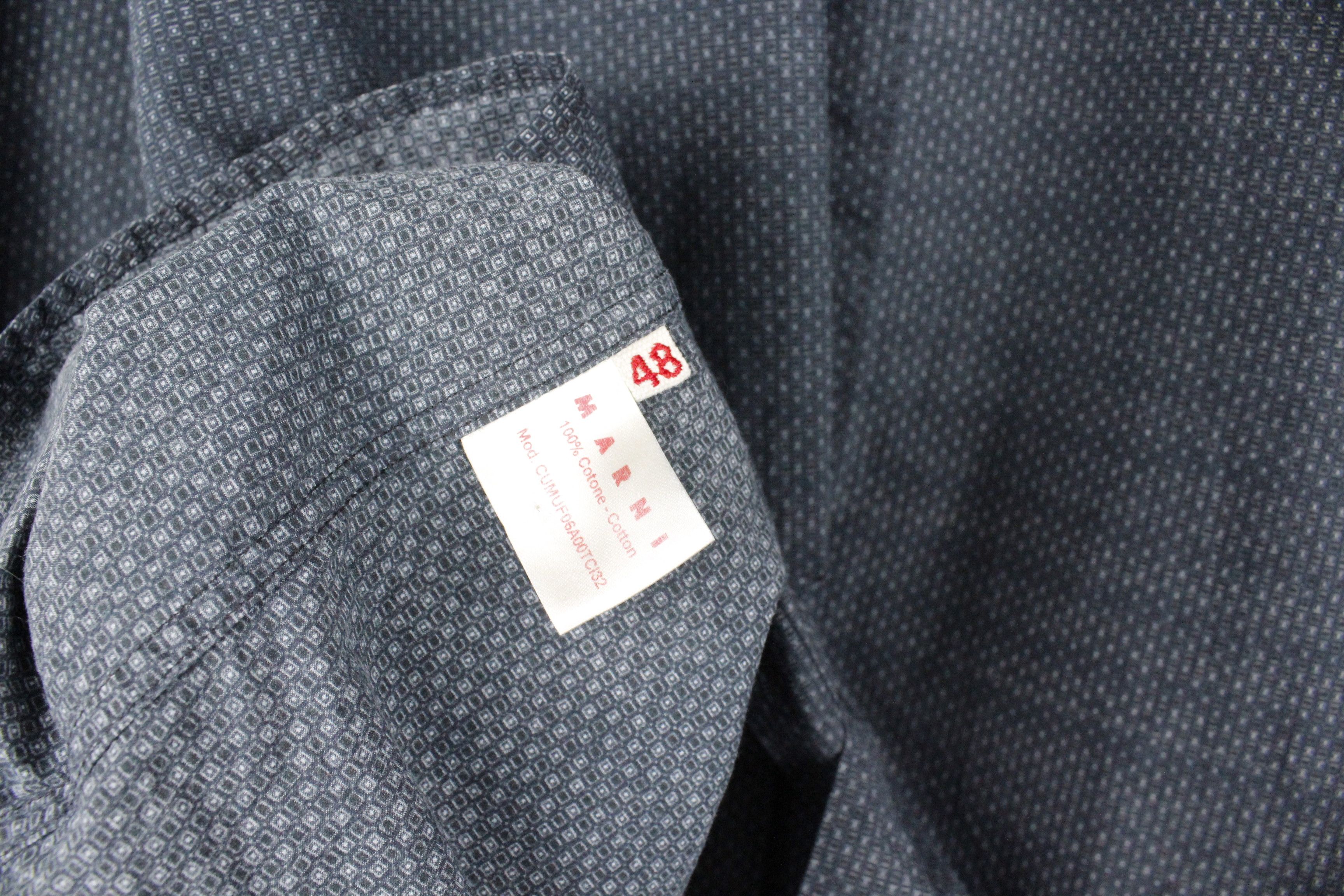 Marni Marni Geometric Pattern Monogram Long Sleeve Shirt Size US M / EU 48-50 / 2 - 4 Thumbnail