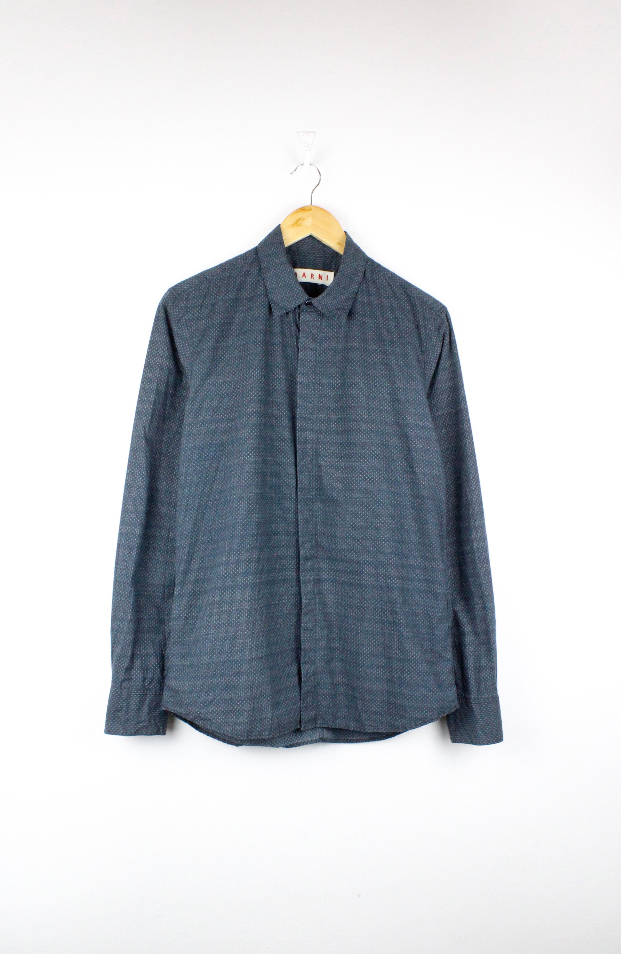 Marni Marni Geometric Pattern Monogram Long Sleeve Shirt Size US M / EU 48-50 / 2 - 1 Thumbnail
