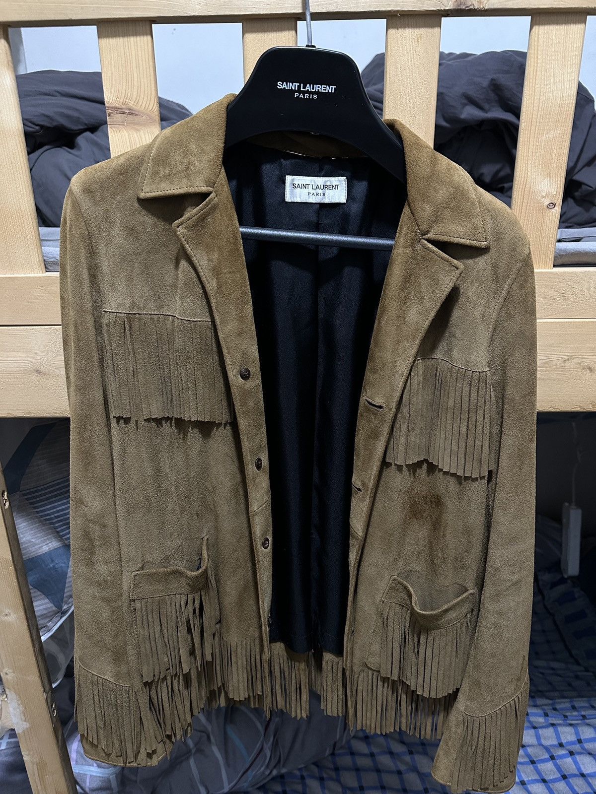 Yves Saint Laurent saint laurent Suede tassel jacket Size US M / EU 48-50 / 2 - 1 Thumbnail