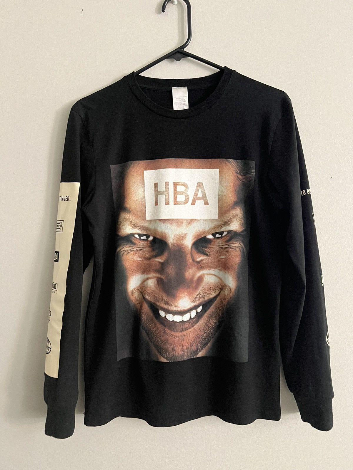 Pre-owned Band Tees X Hood By Air 2013 Hba Hood By Air Aphex Twin Longsleeve Shirt In Black