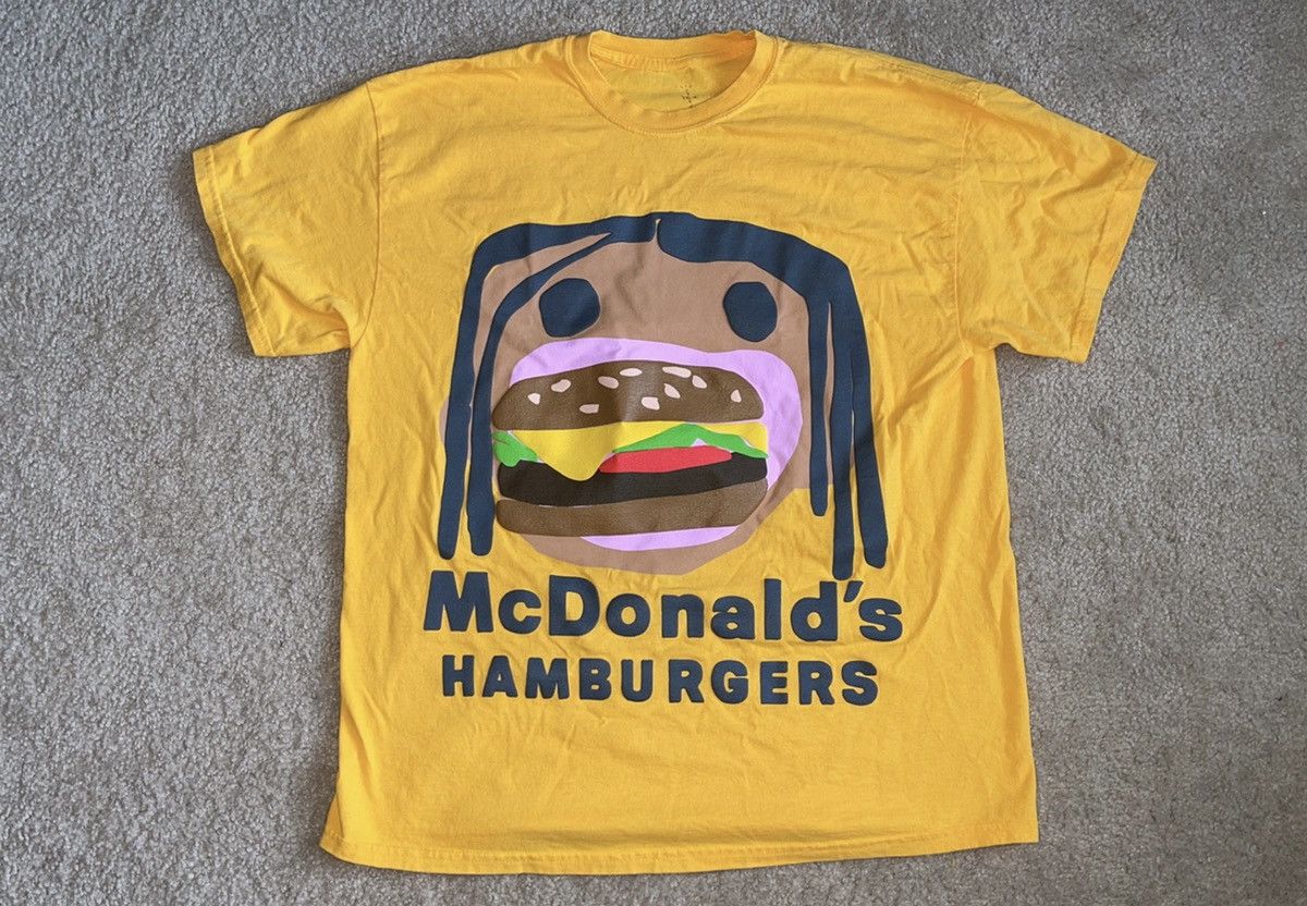 Travis Scott McDonalds Cactus Jack CPFM Yellow Gold T-shirt