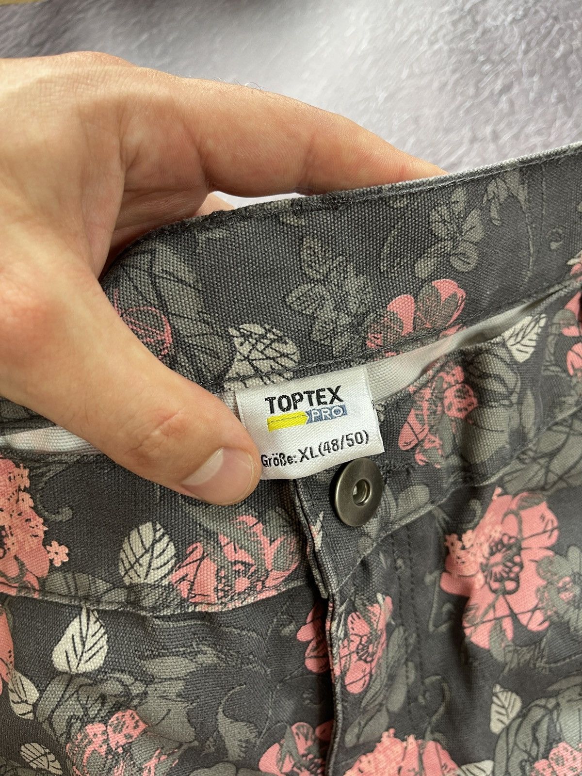 Japanese Brand Vintage Carpenter double knee workwear pants floral flower Size US 38 / EU 54 - 8 Thumbnail