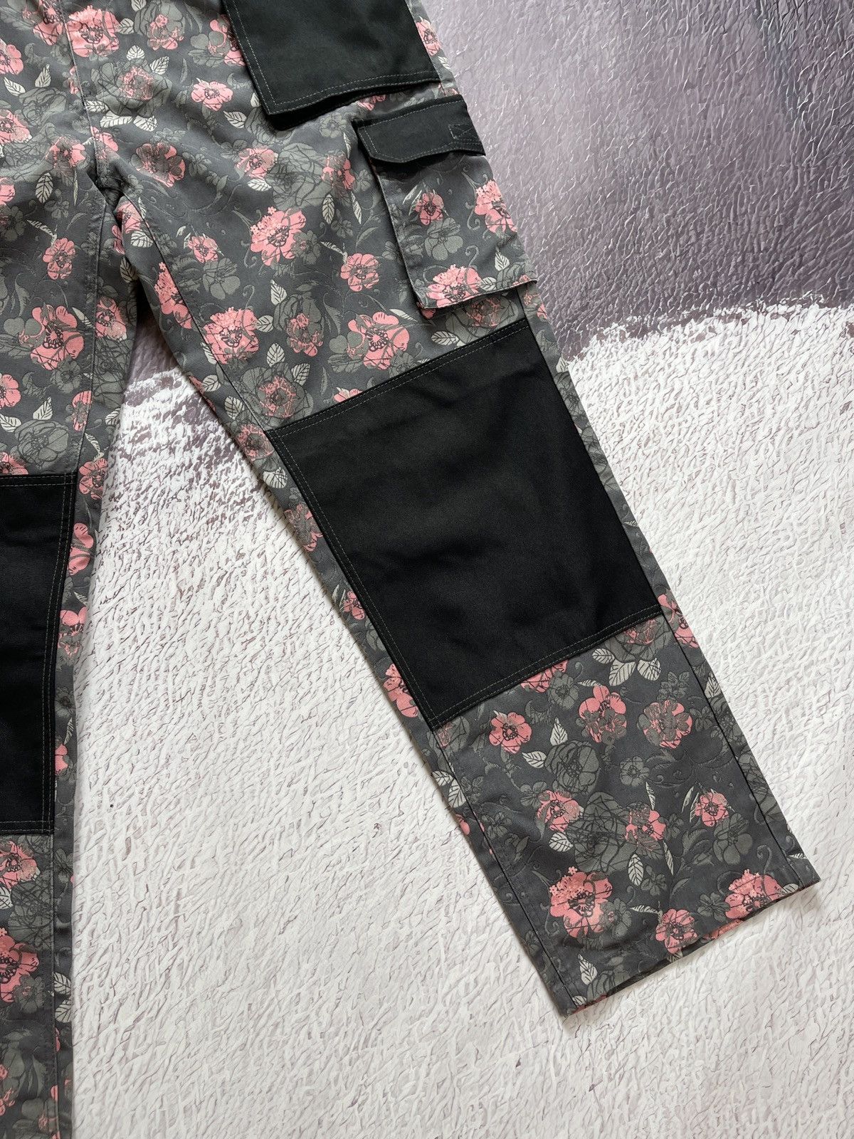 Japanese Brand Vintage Carpenter double knee workwear pants floral flower Size US 38 / EU 54 - 5 Thumbnail